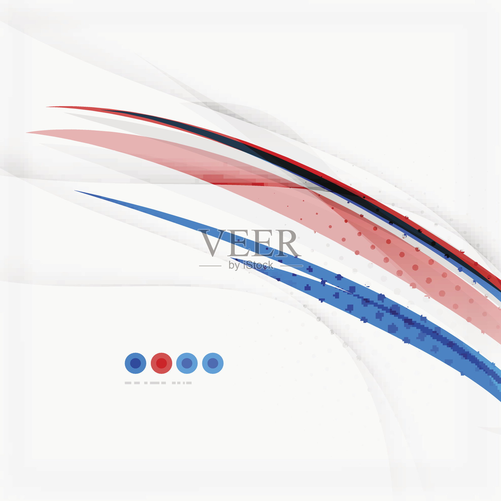 红色和蓝色漩涡概念插画图片素材