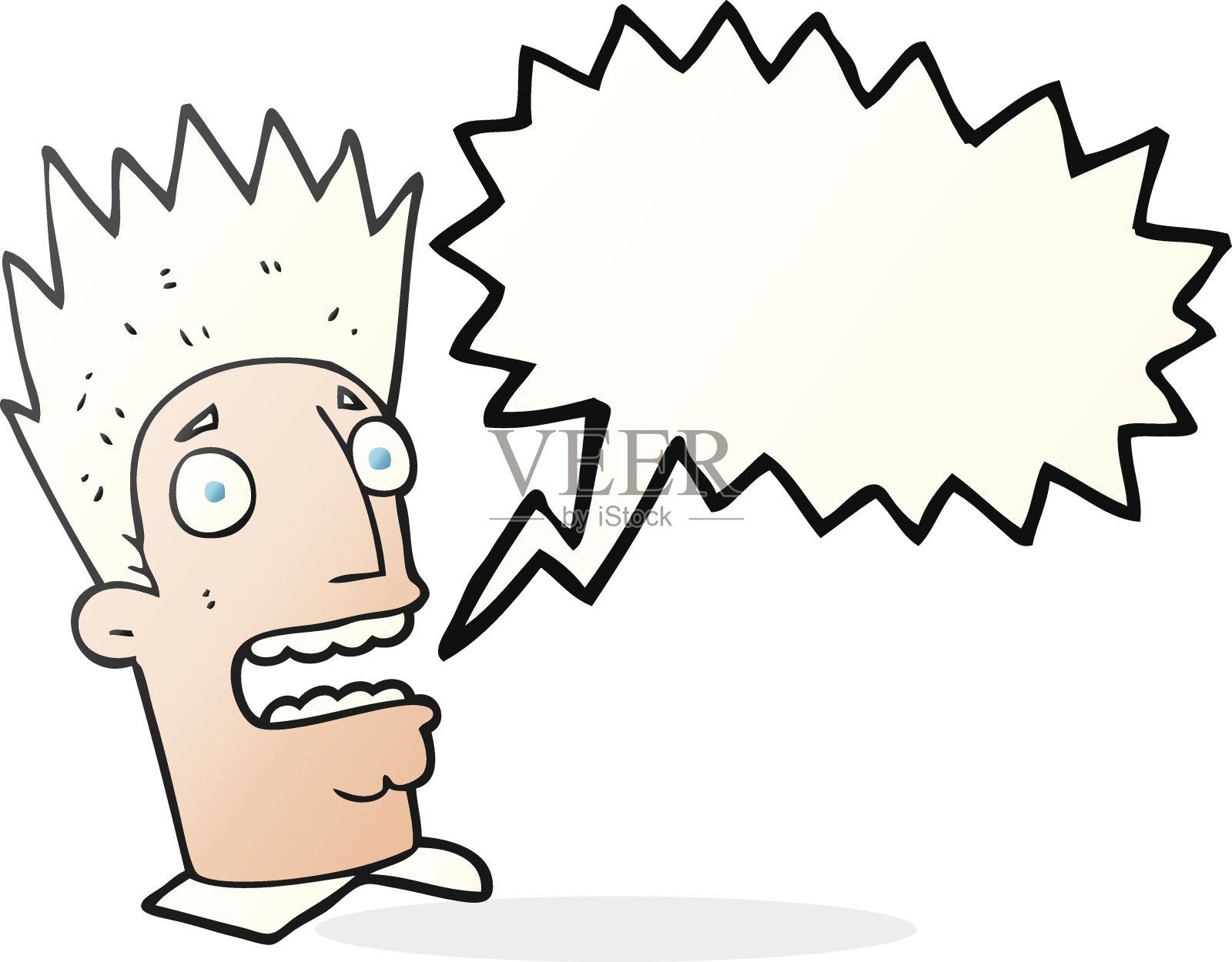 言语泡泡卡通震惊了男人插画图片素材