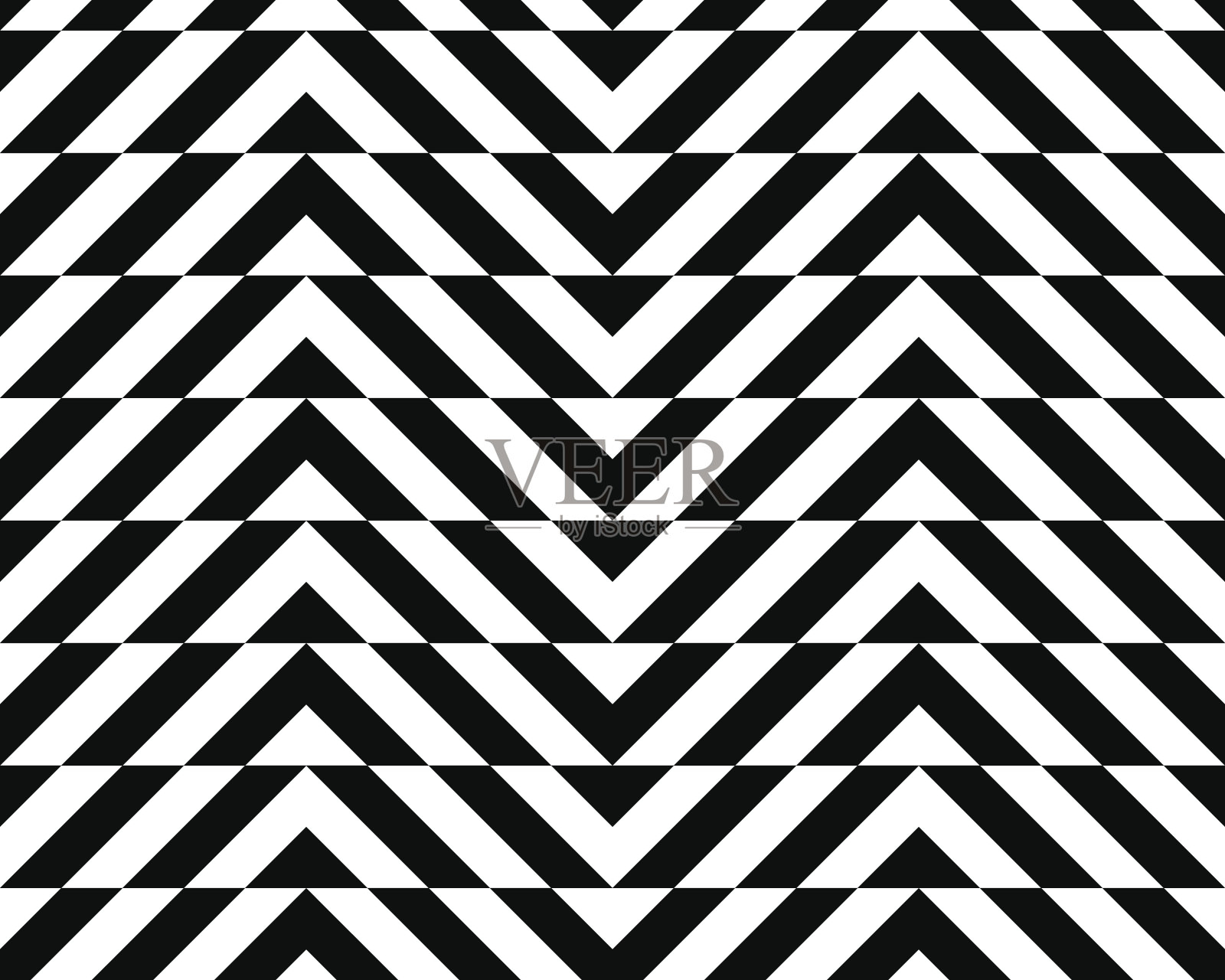 黑色和白色相间的v字形与水平切割插画图片素材