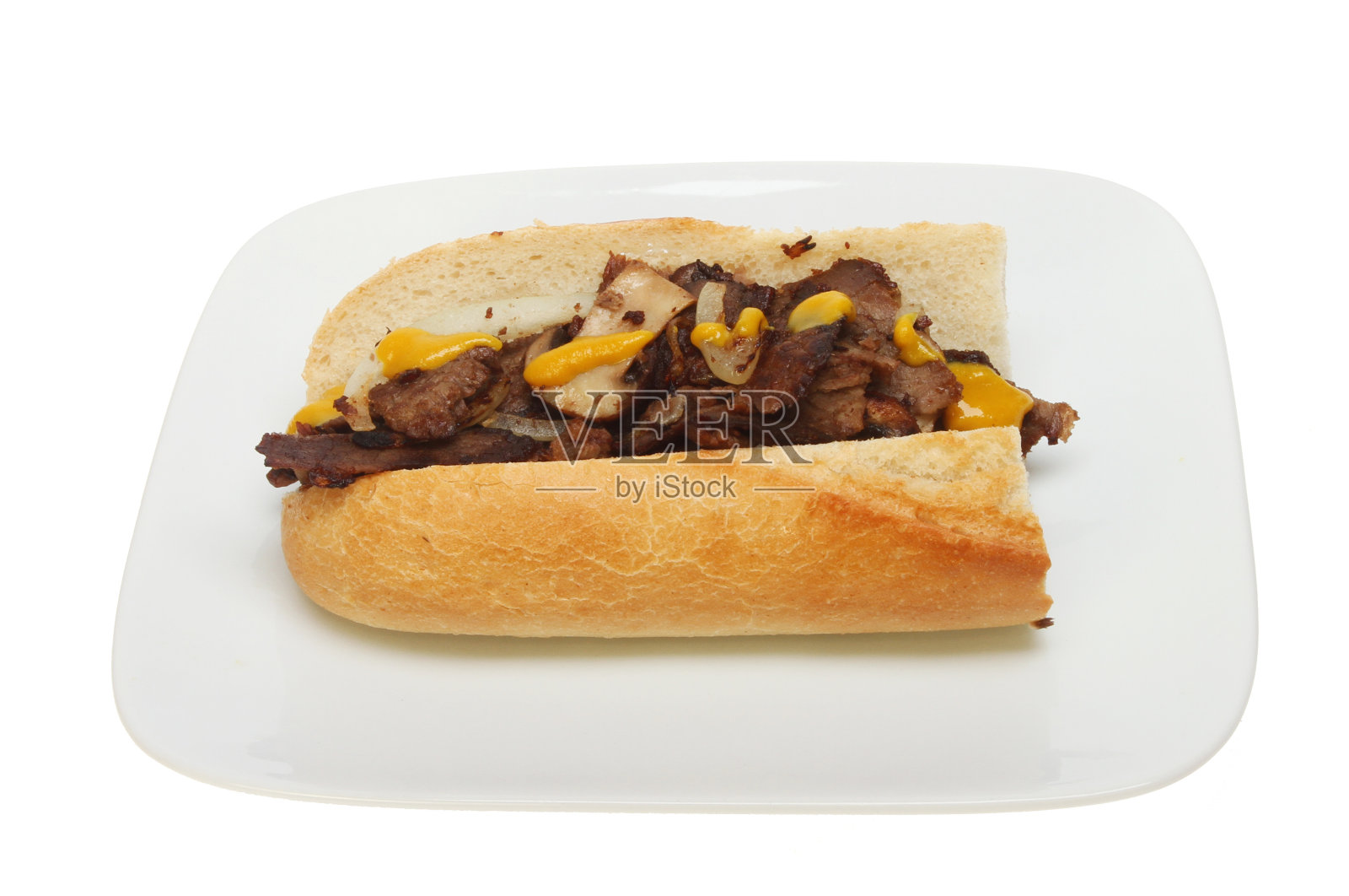 牛肉法式面包照片摄影图片