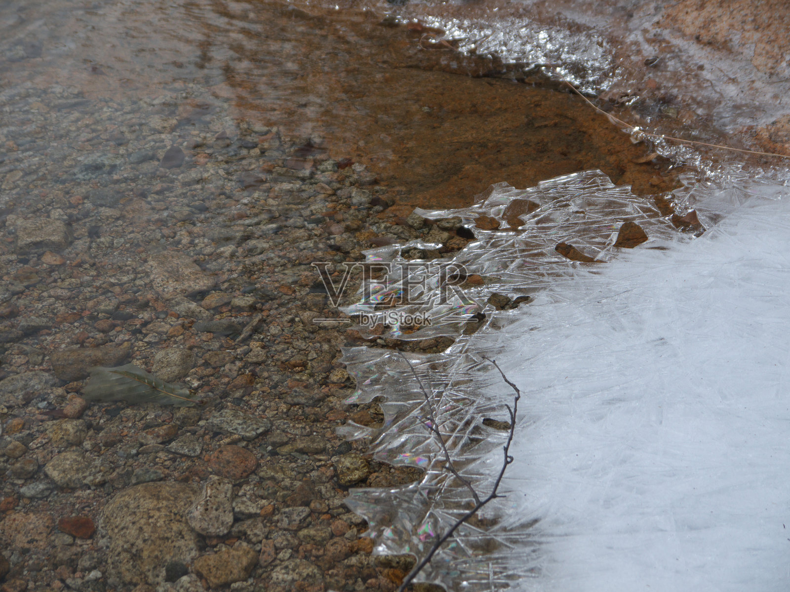 河上结了薄冰照片摄影图片
