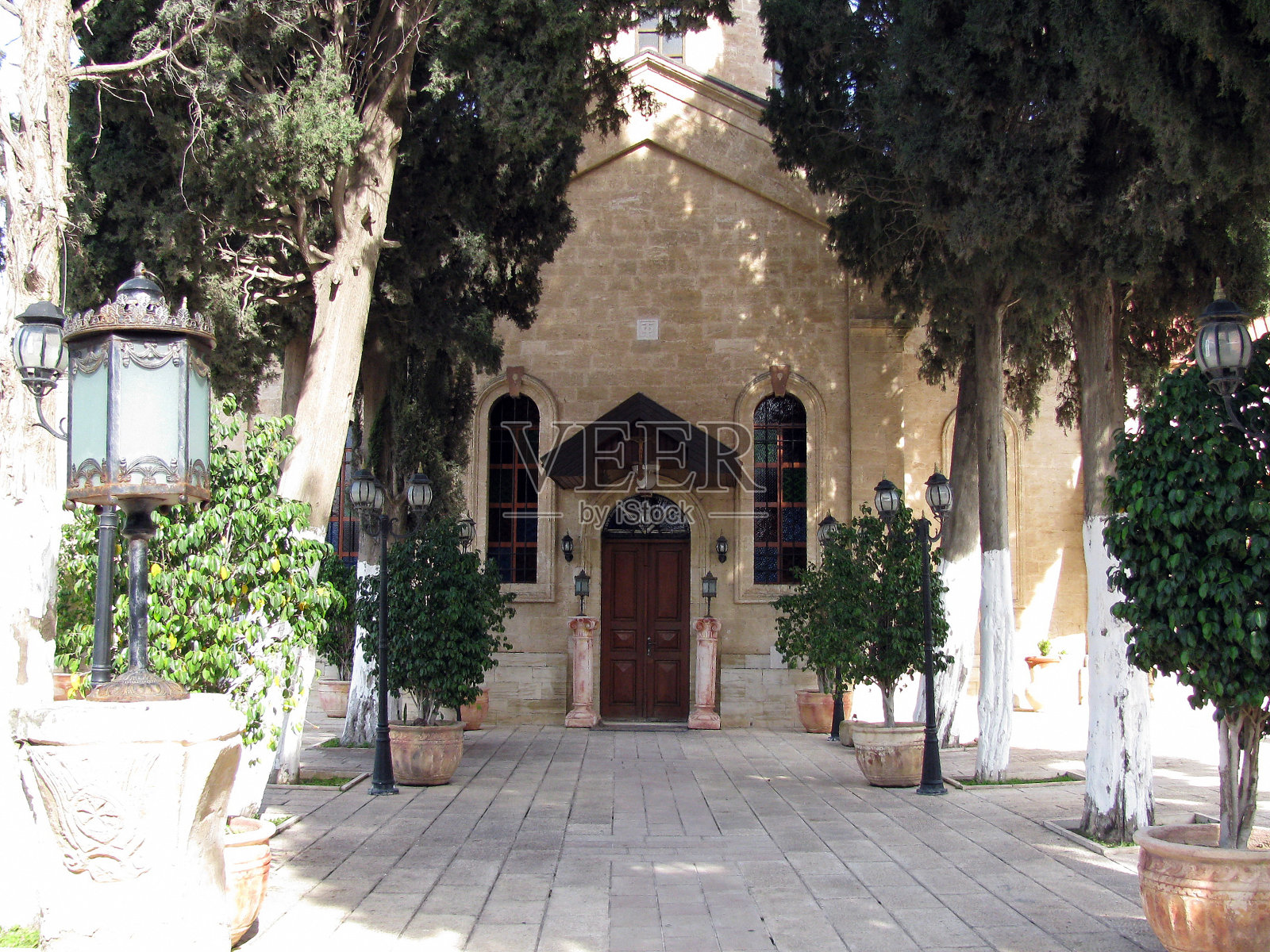 加利利迦拿的圣乔治希腊东正教。以色列照片摄影图片