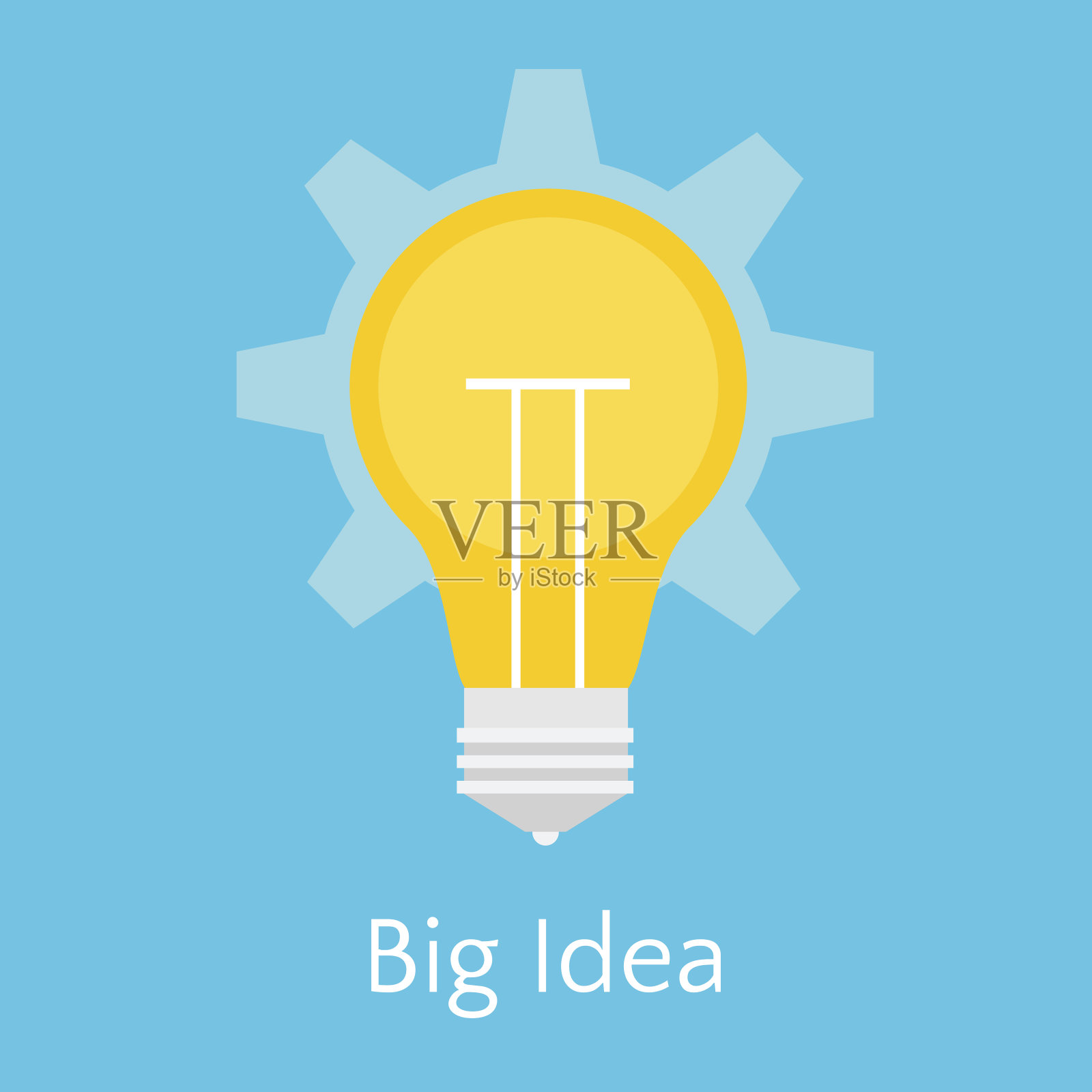 大想法的平面插图。插画图片素材