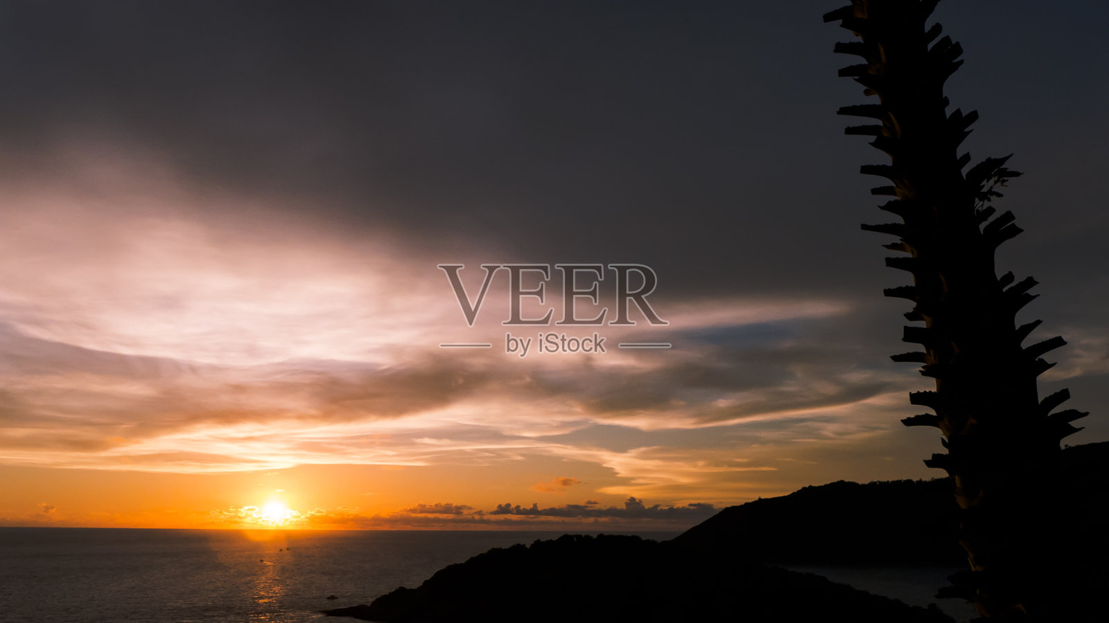 坐着看日落照片摄影图片