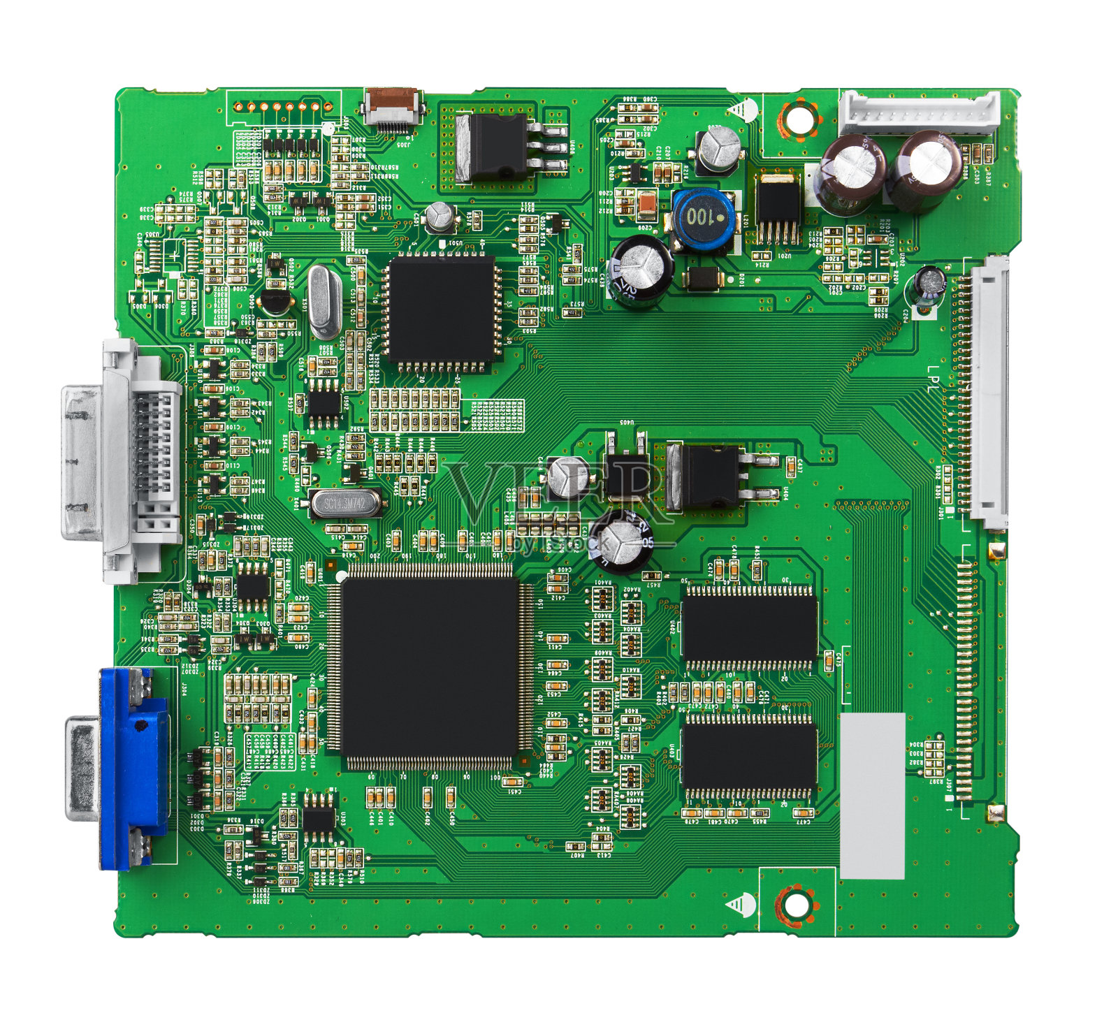 带有处理器的电子电路板照片摄影图片