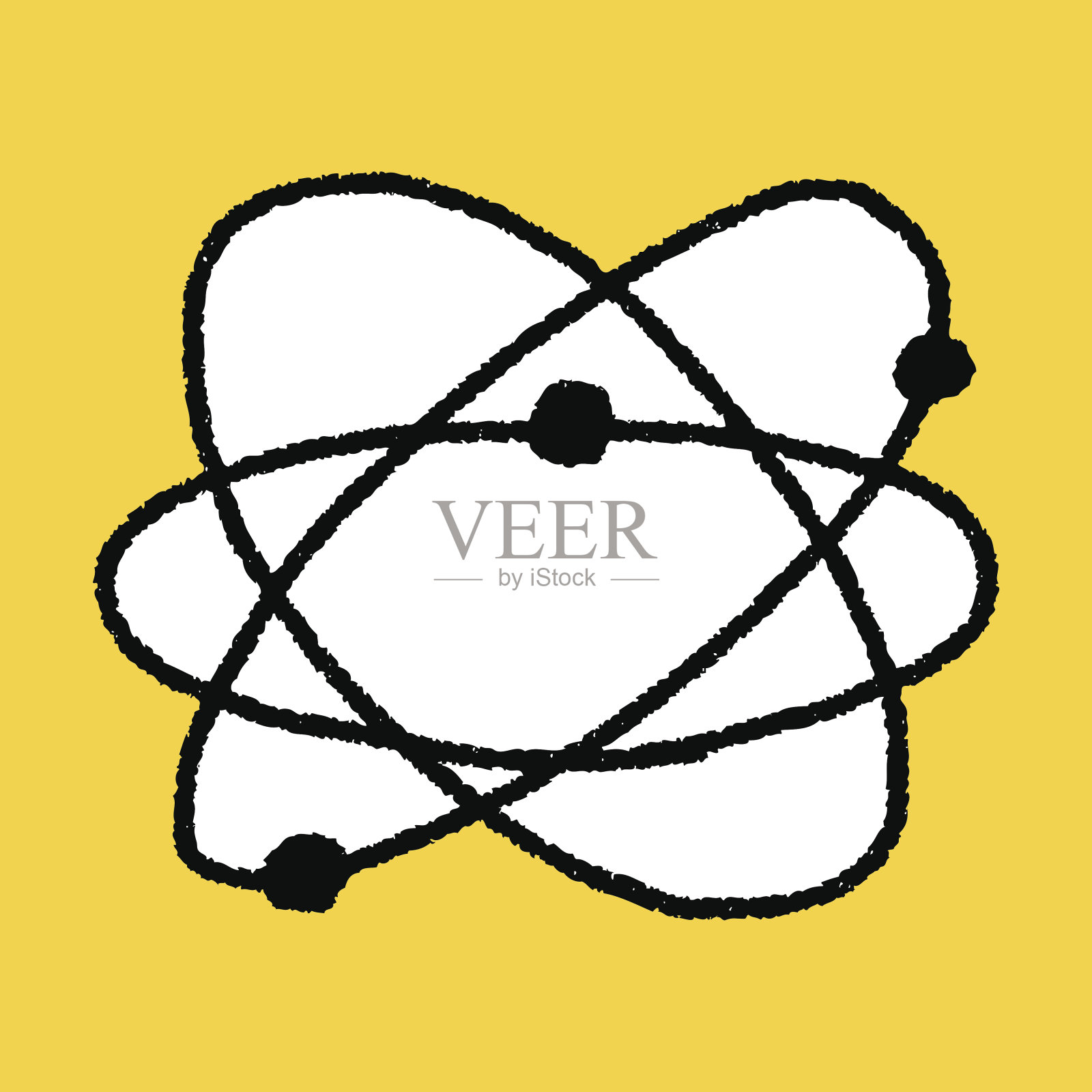 涂鸦原子插画图片素材