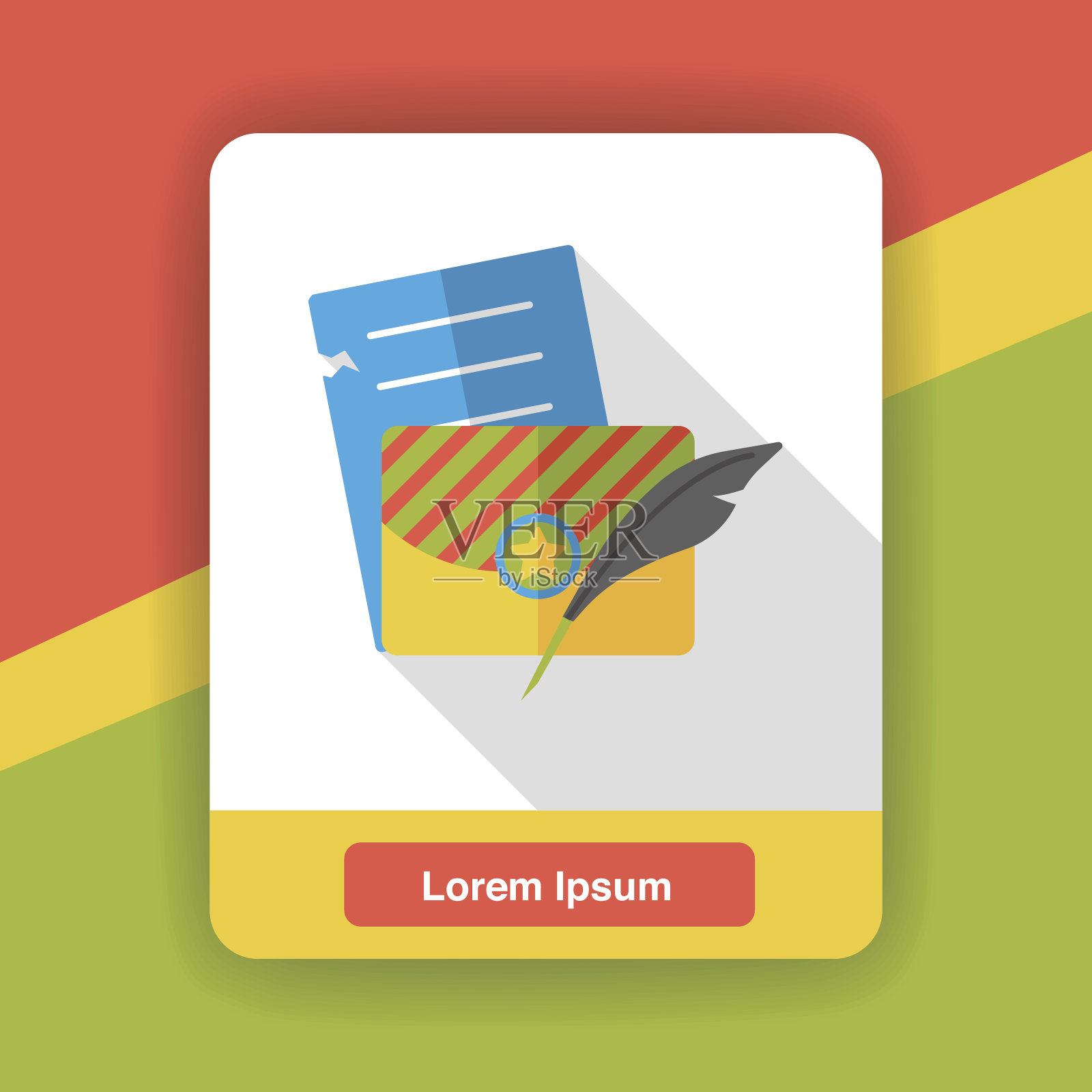 信纸平面图标插画图片素材