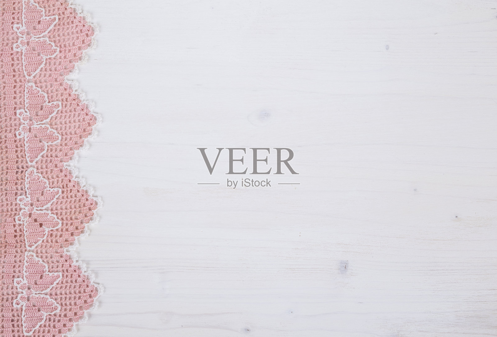 木制背景上的花边花边照片摄影图片