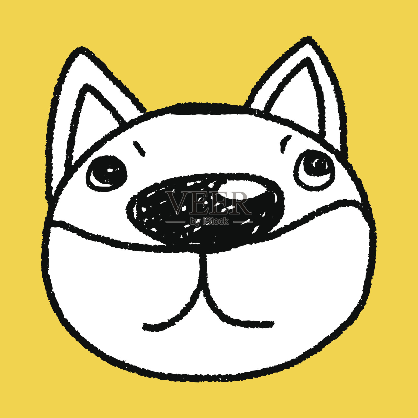 嘟嘟的狗插画图片素材