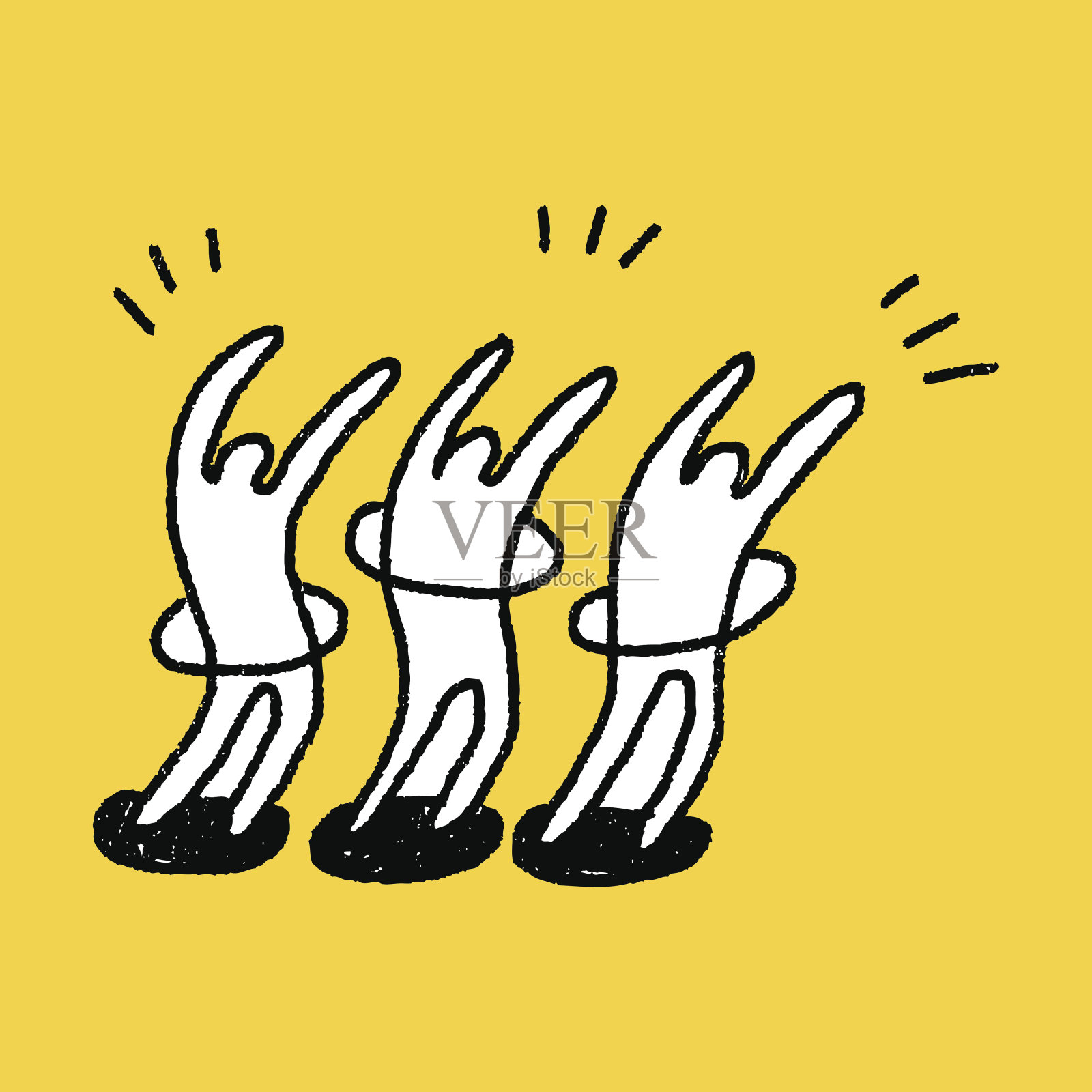 涂鸦的舞蹈插画图片素材