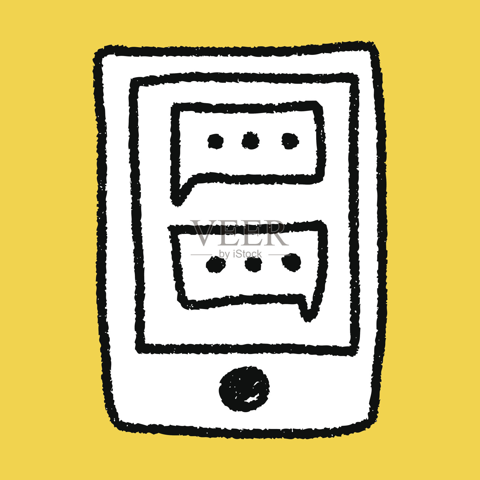 手机涂鸦插画图片素材