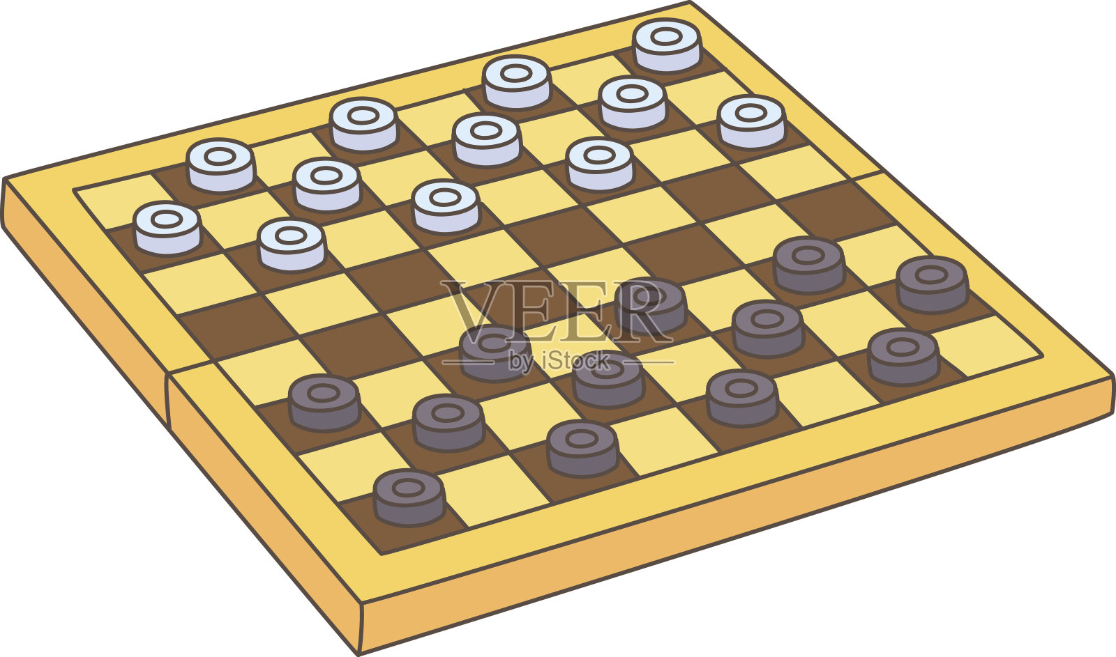 国际跳棋插画图片素材