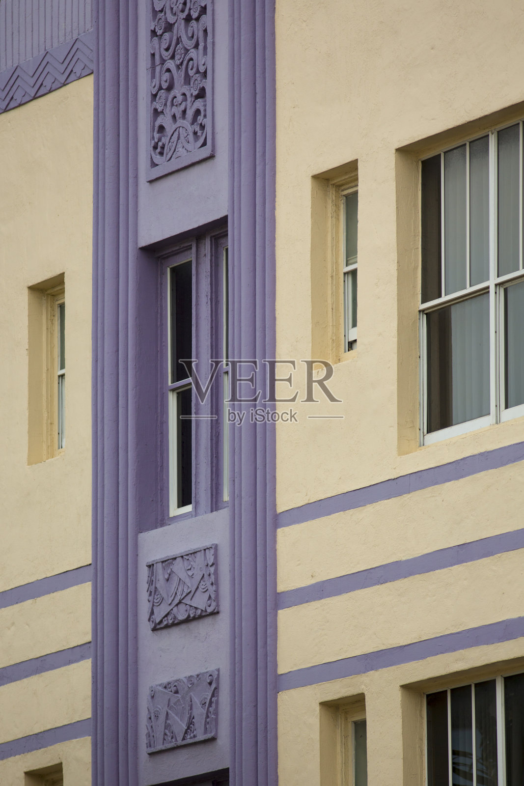 海洋大道上的古典艺术装饰立面细节照片摄影图片