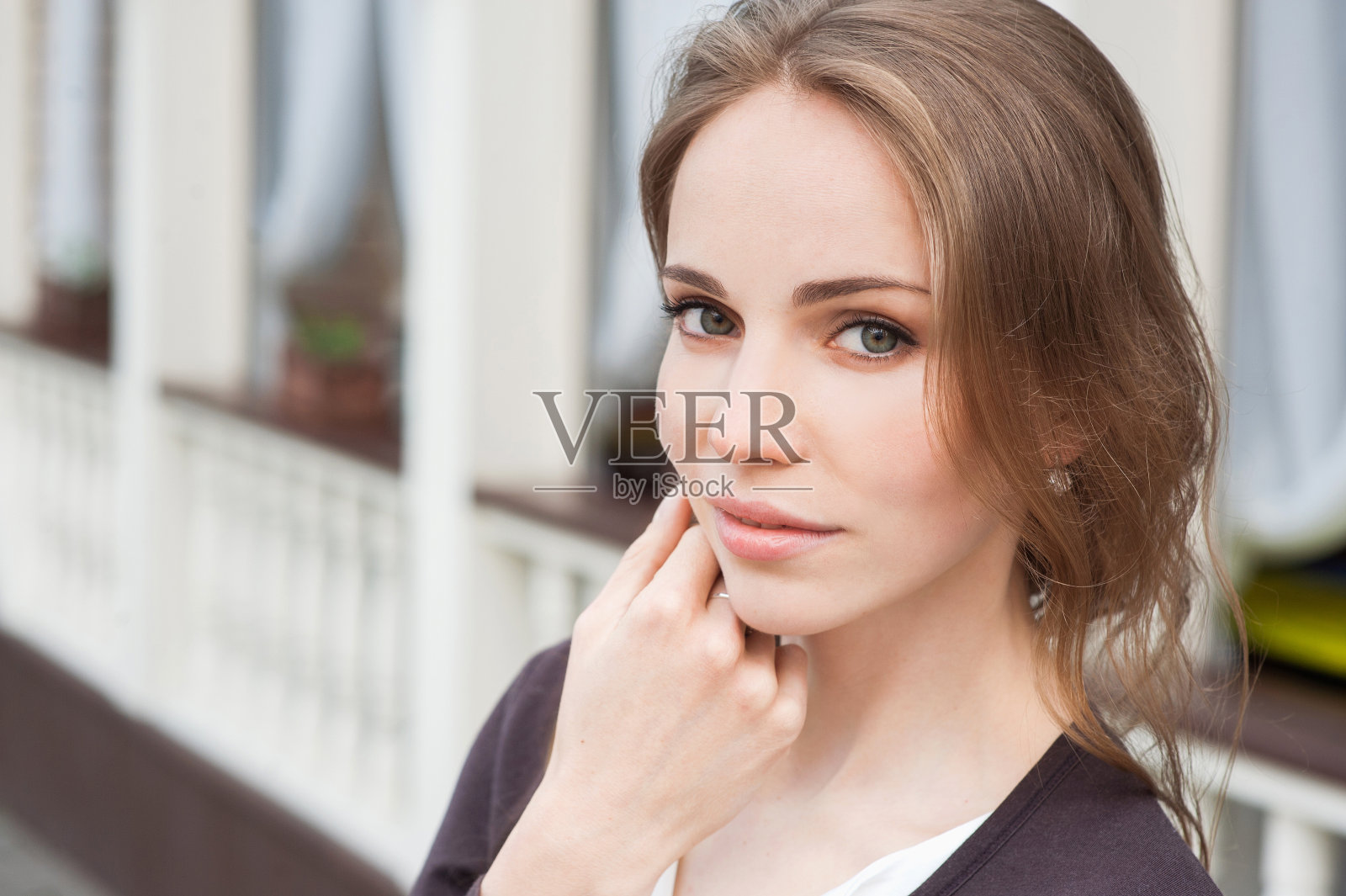 美丽女孩的特写照片摄影图片