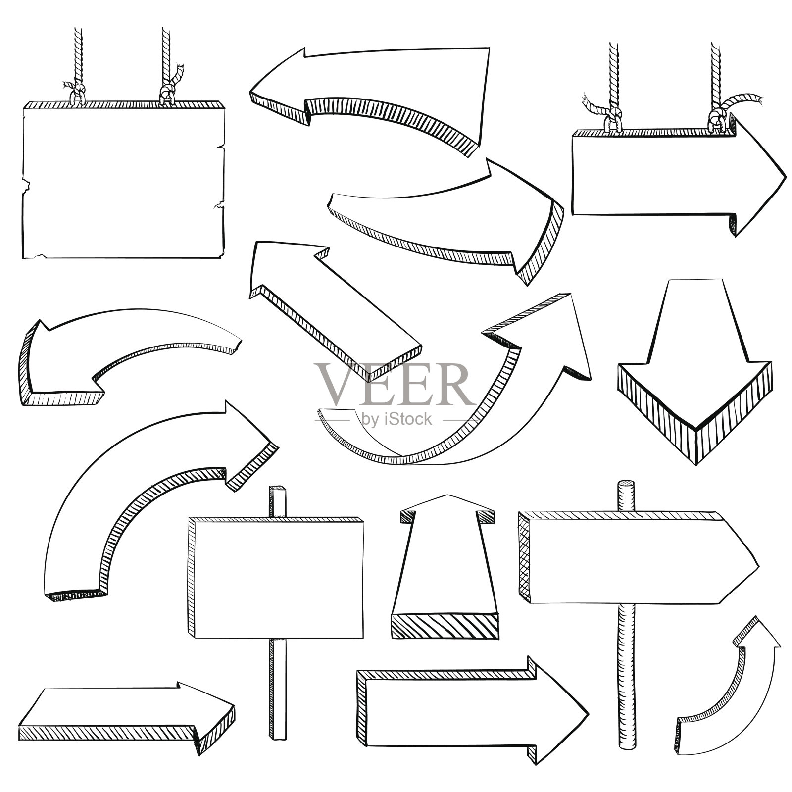 的箭头。设计元素图片