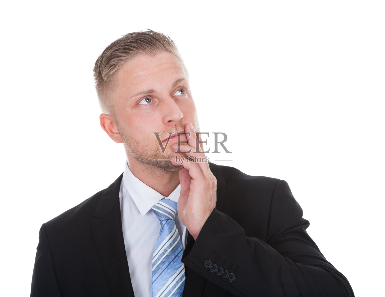 站在沉思中的商人照片摄影图片