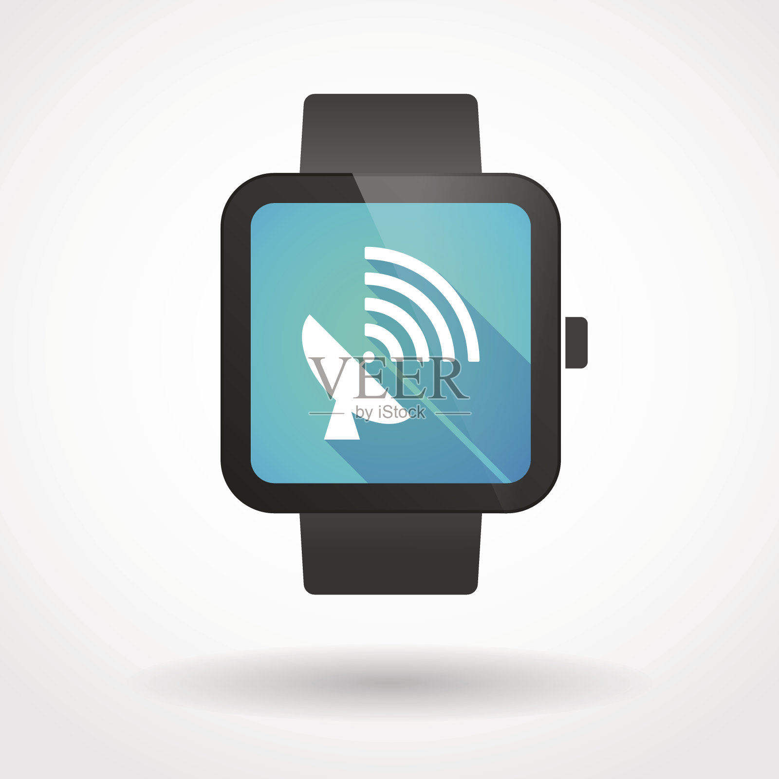 带天线的智能手表图标插画图片素材