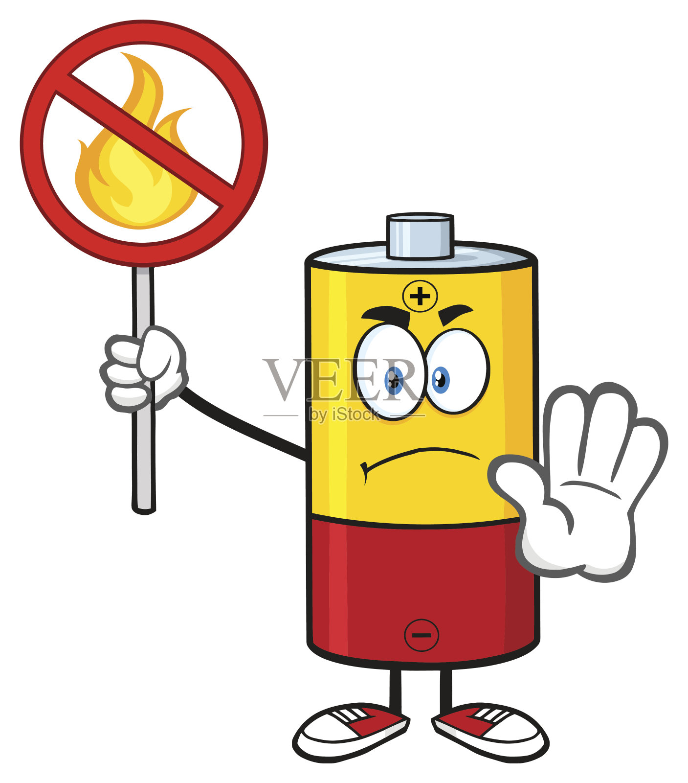 愤怒的人举着“停止开火”的标志设计元素图片