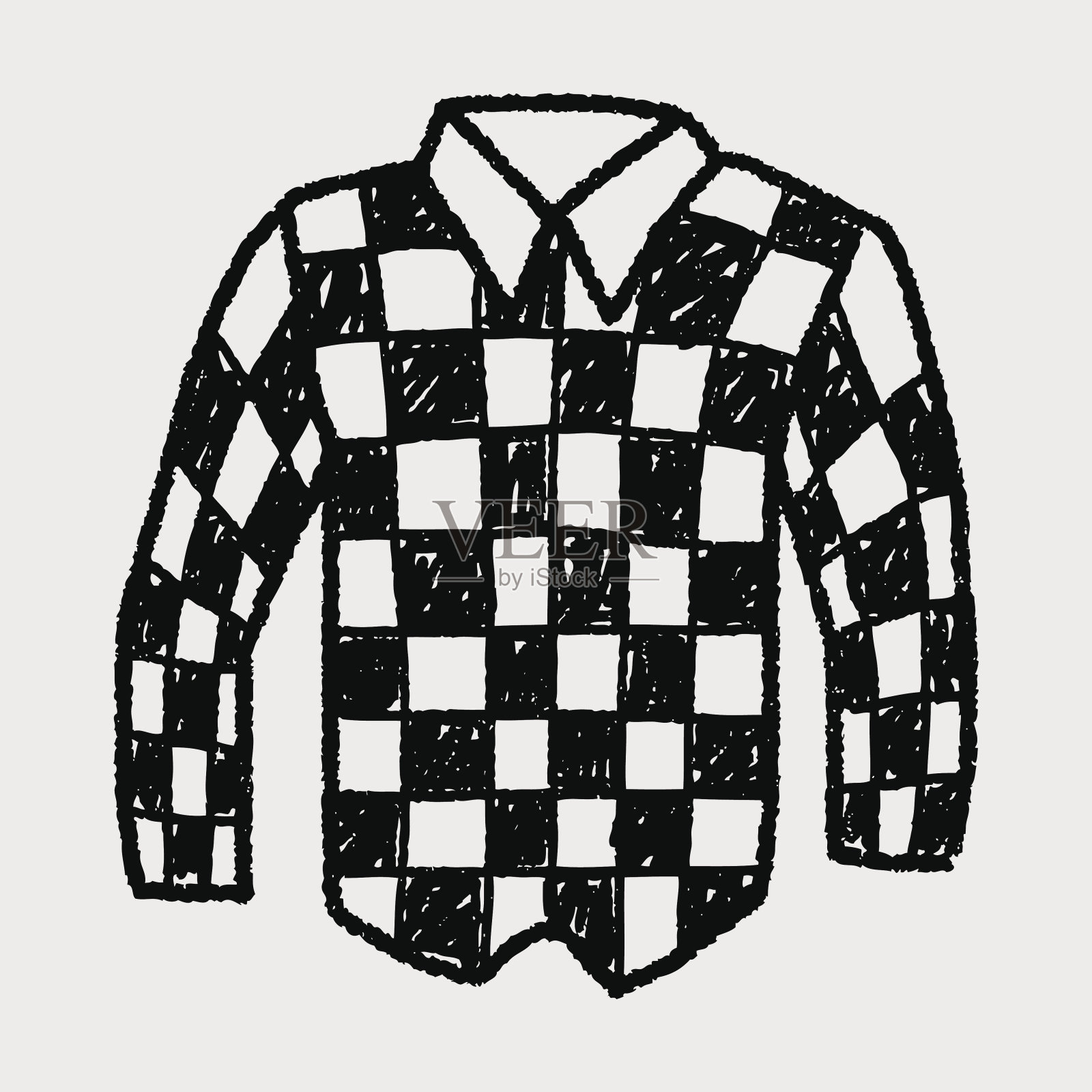 衬衫涂鸦插画图片素材