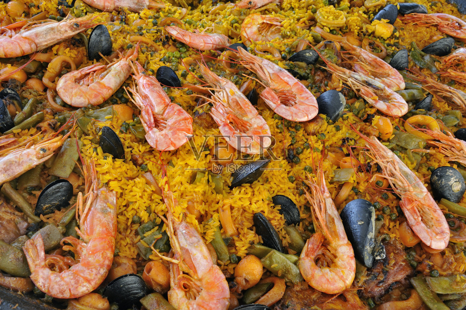 西班牙肉菜饭照片摄影图片