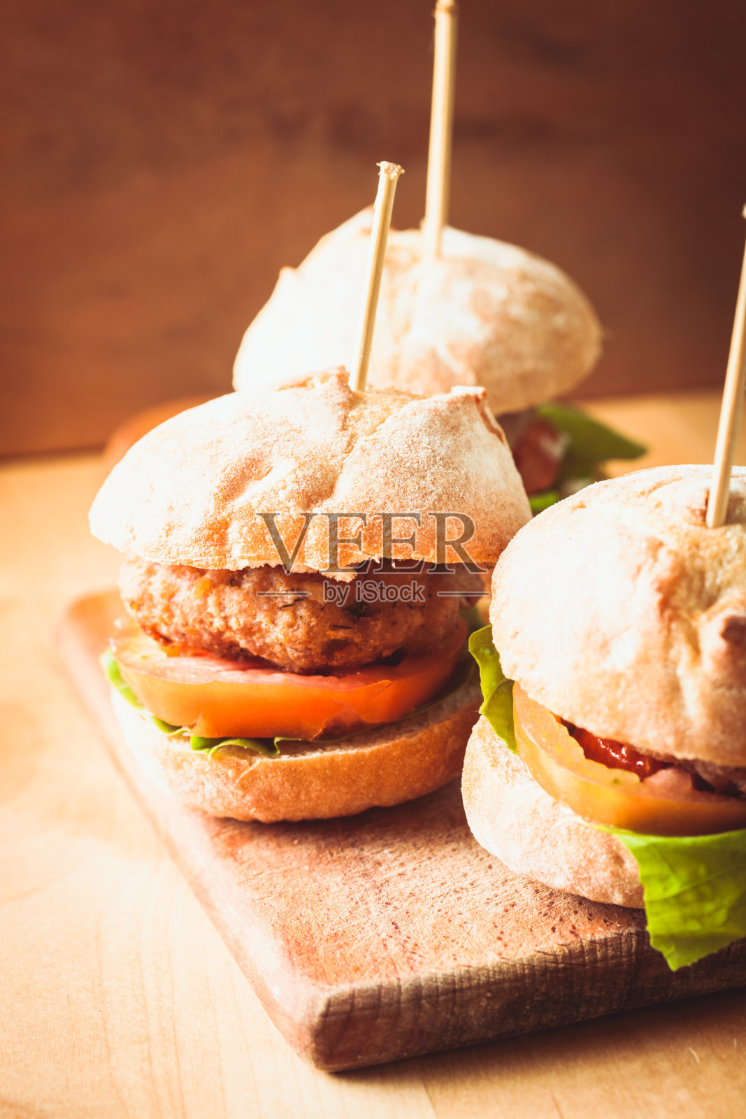 迷你汉堡照片摄影图片