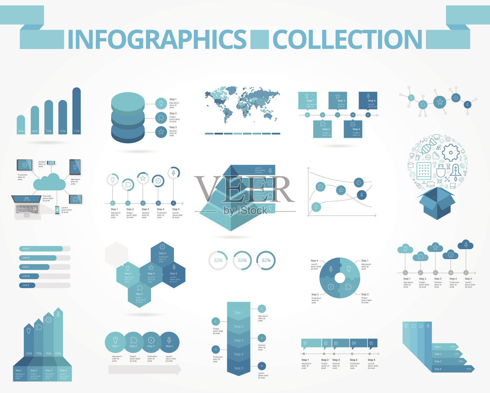 商业和社会信息图插画图片素材