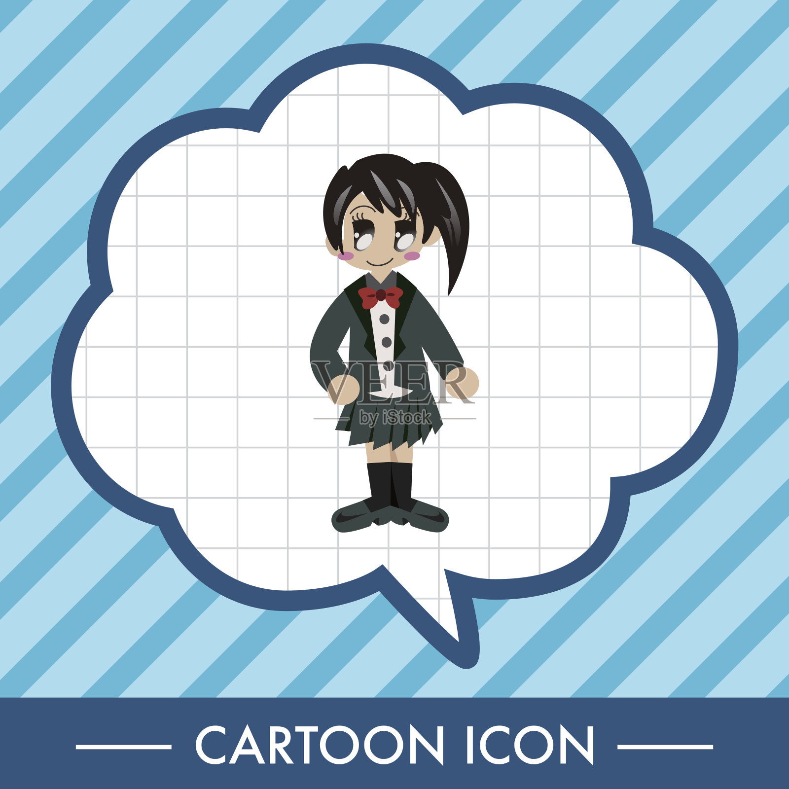 学生卡通主题元素设计元素图片