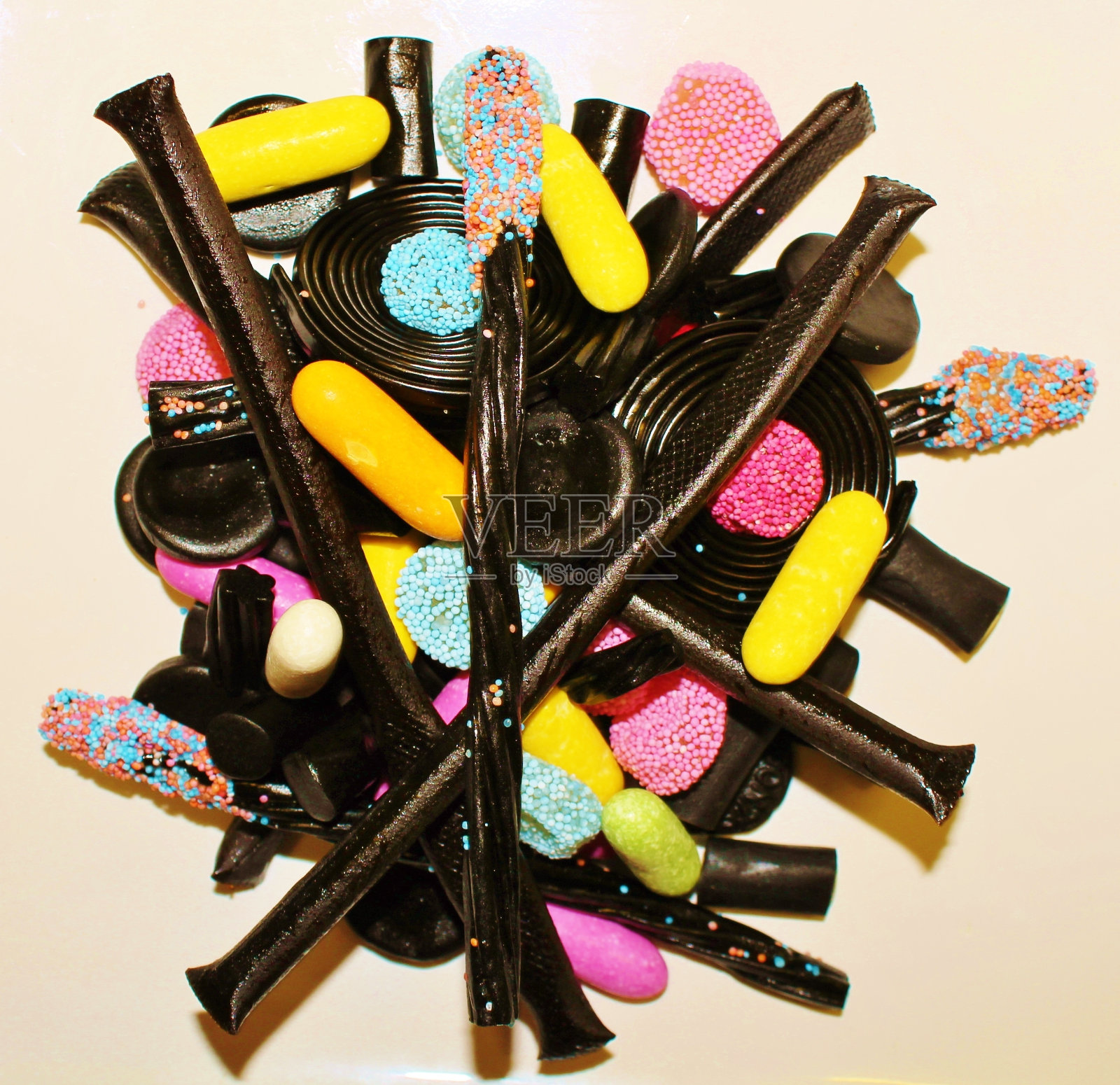 Liqorice分类。照片摄影图片