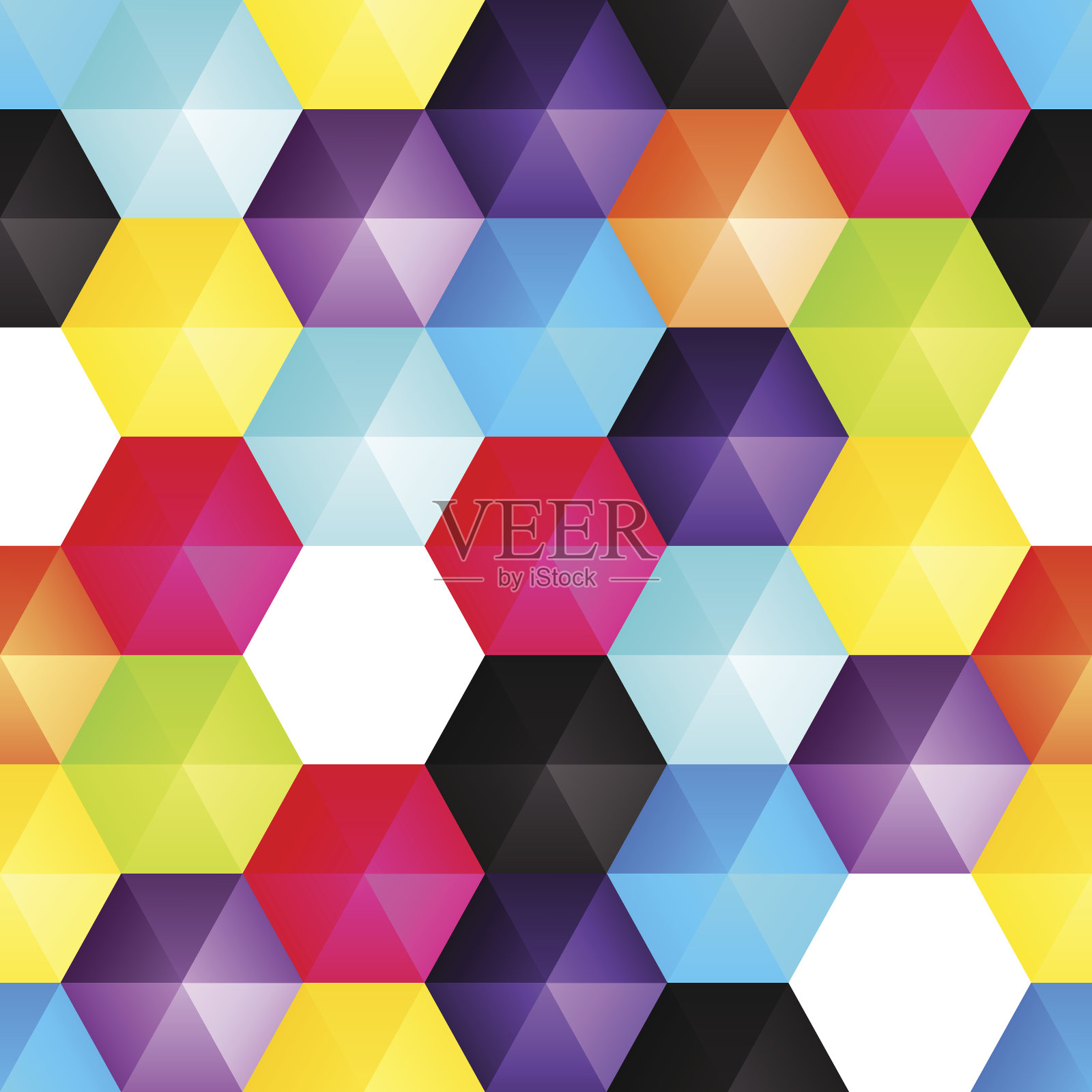 六边形插画图片素材