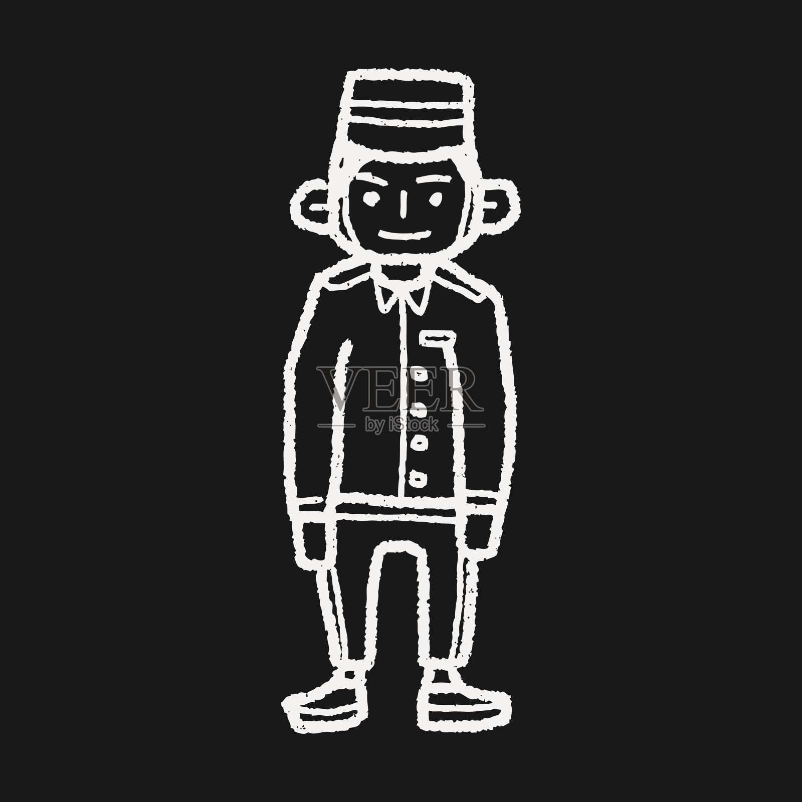 看门人涂鸦设计元素图片