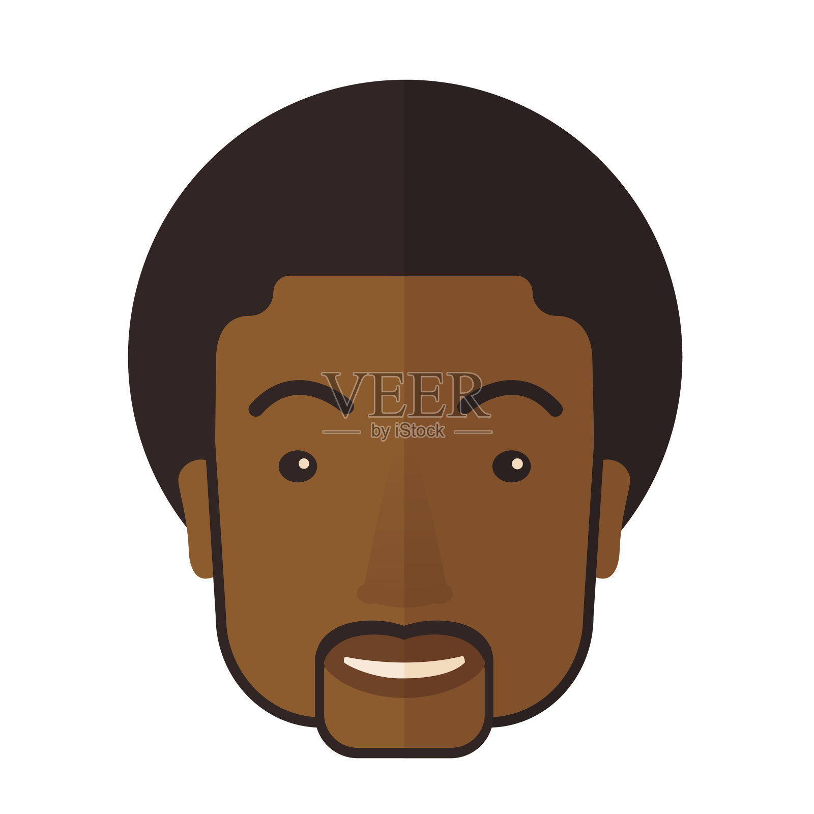 黑色的年轻人插画图片素材