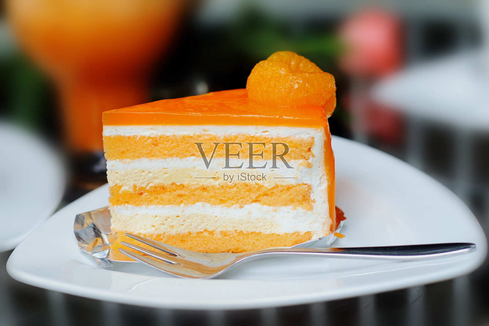 橙色的蛋糕照片摄影图片