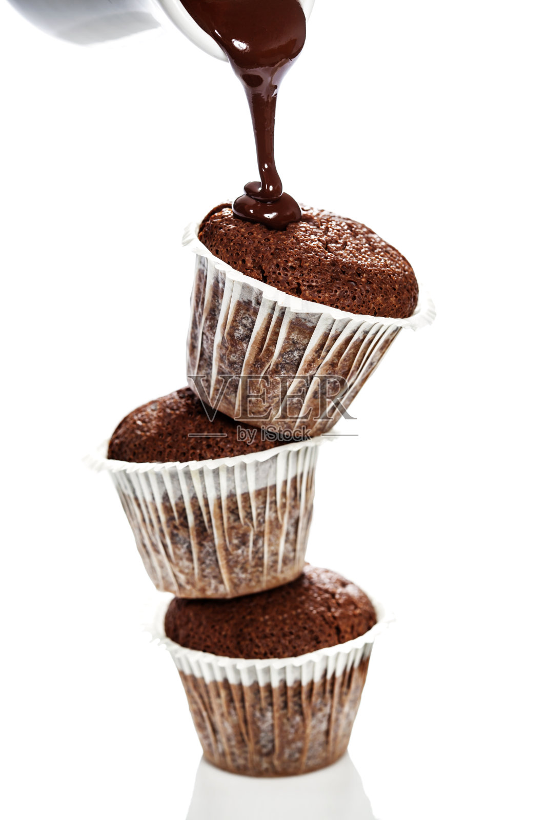 巧克力松饼照片摄影图片