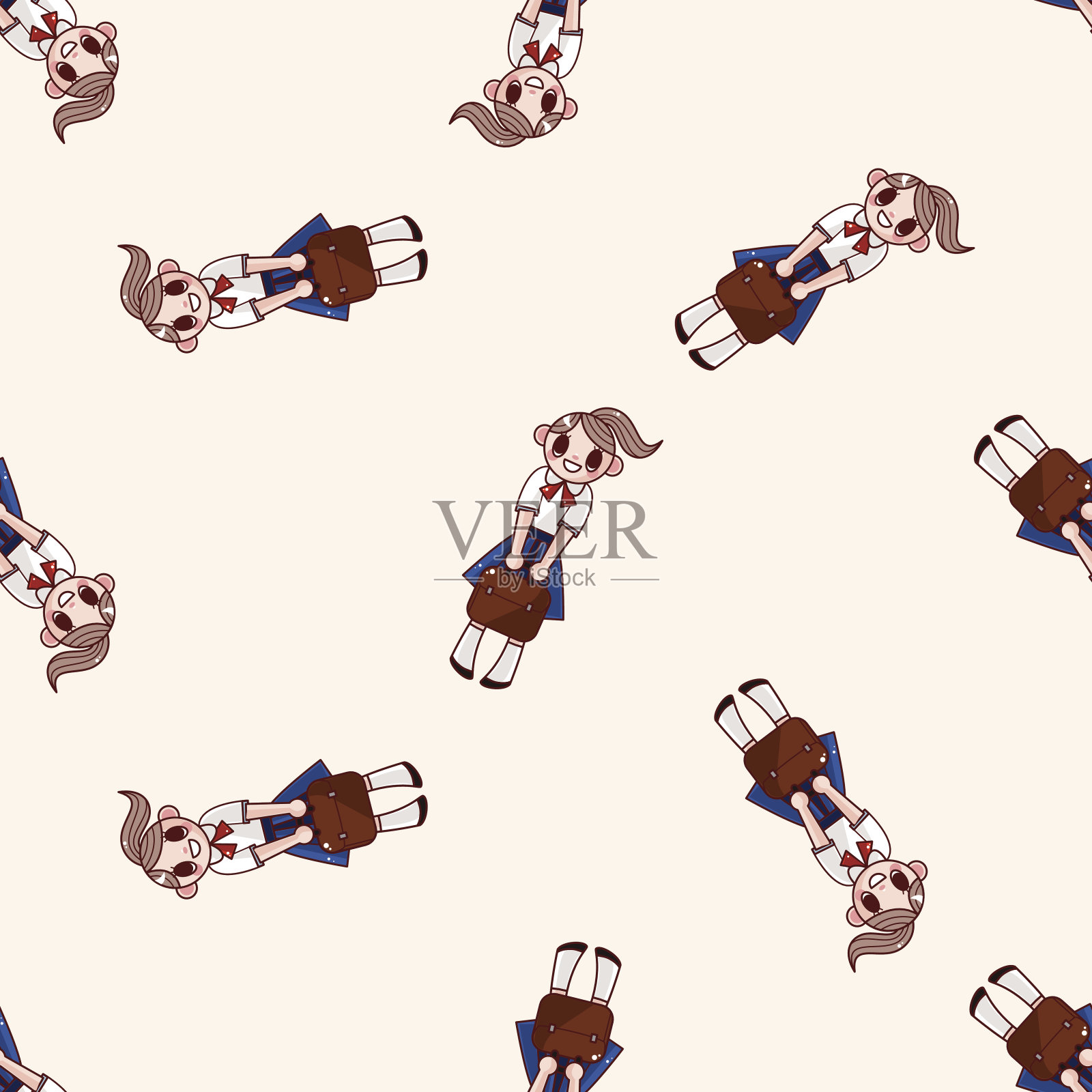 学生卡通，卡通贴纸图标插画图片素材