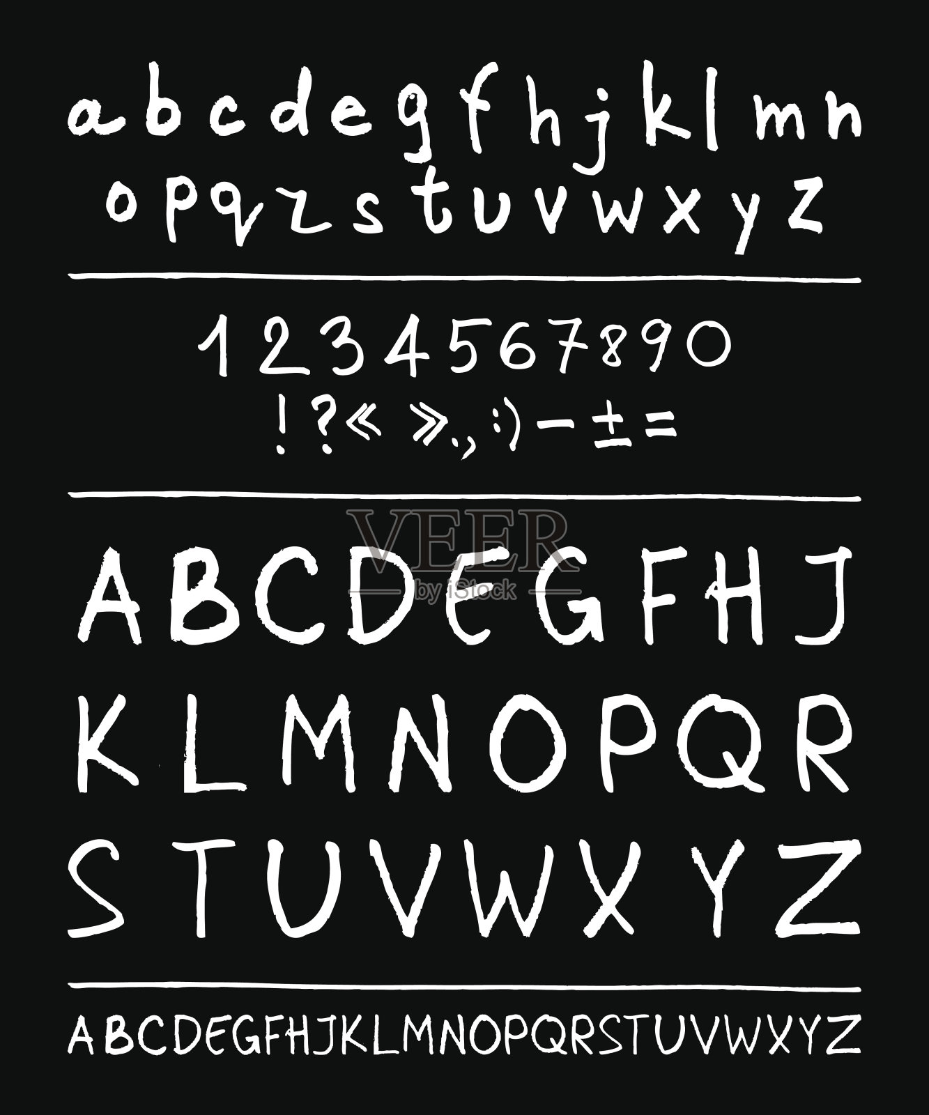 英语书写字母插画图片素材