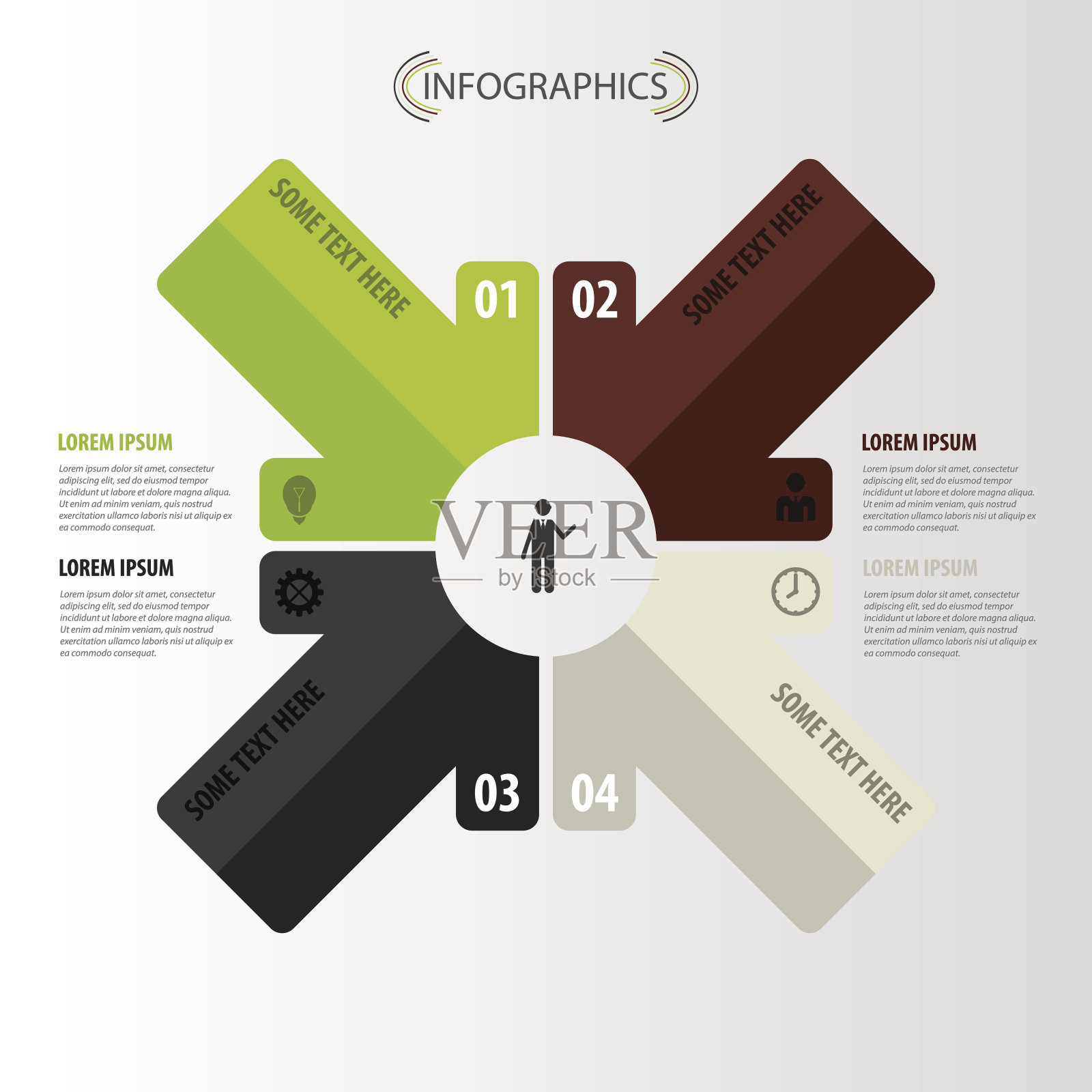 现代的箭头。信息图表模板。向量插画图片素材