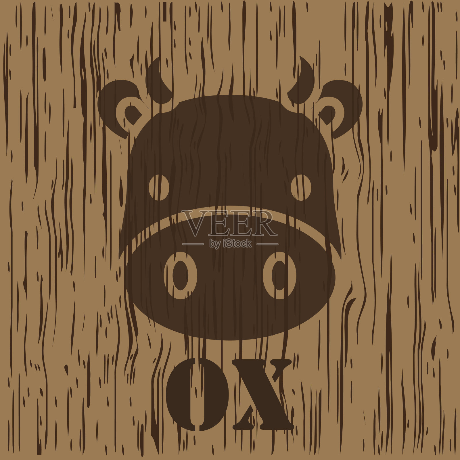 牛和牛的标志插画图片素材