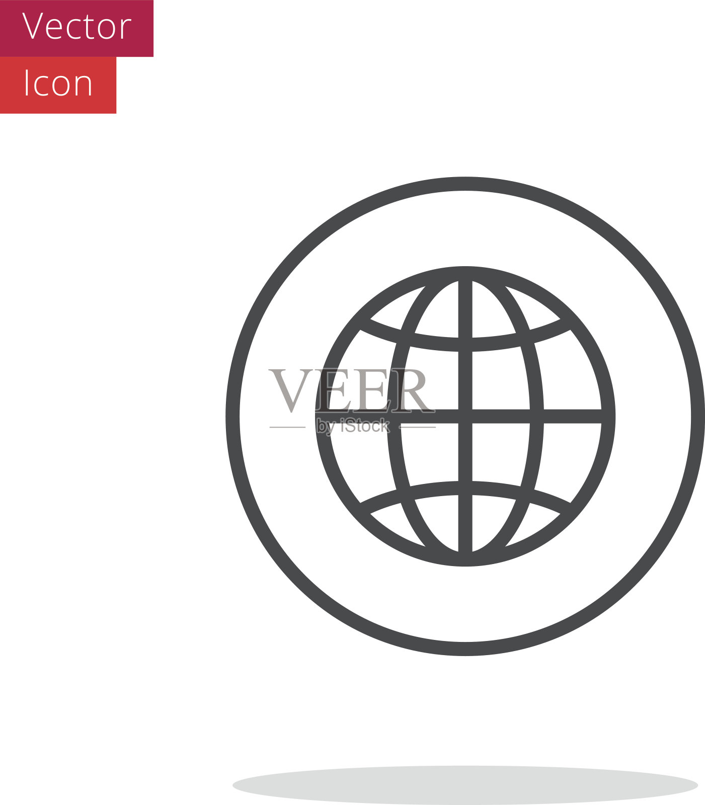 地球地球细线图标插画图片素材