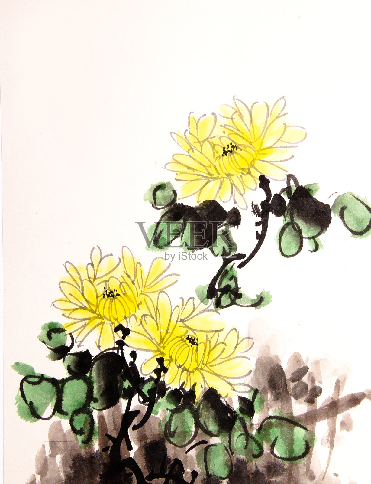 水墨画插画图片素材