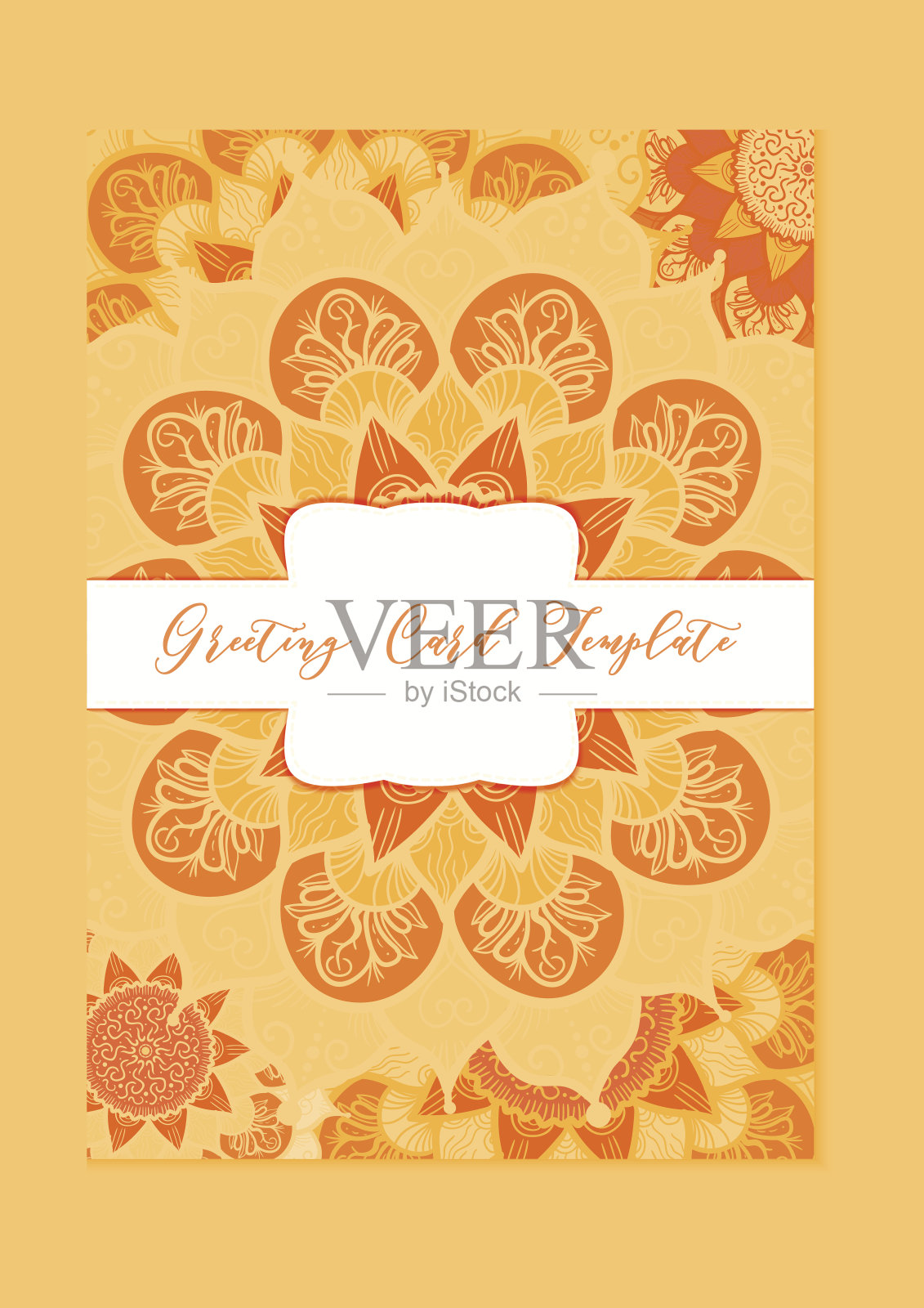 曼荼罗复古模板卡设计模板素材