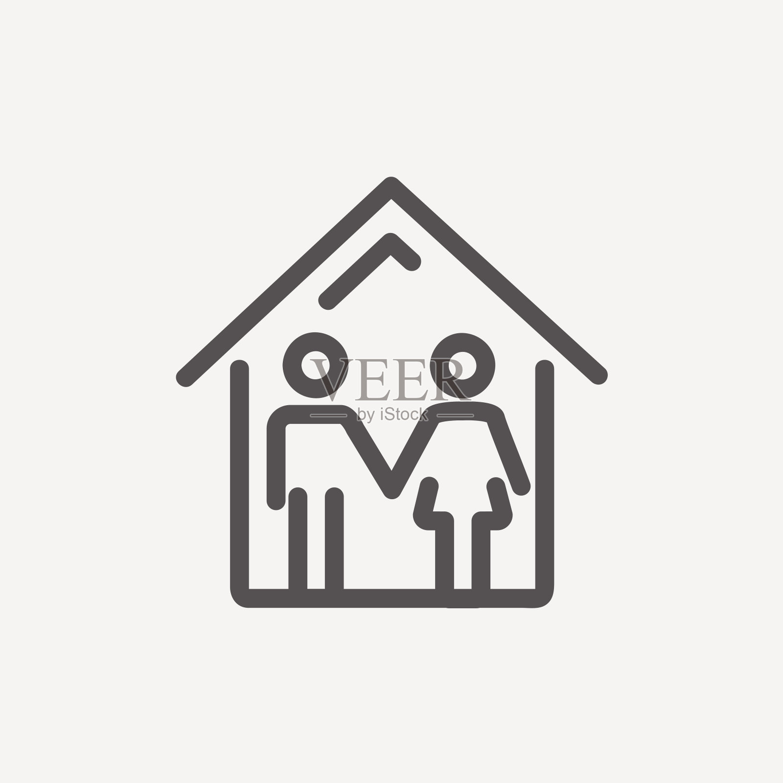 家宅细线图标设计元素图片