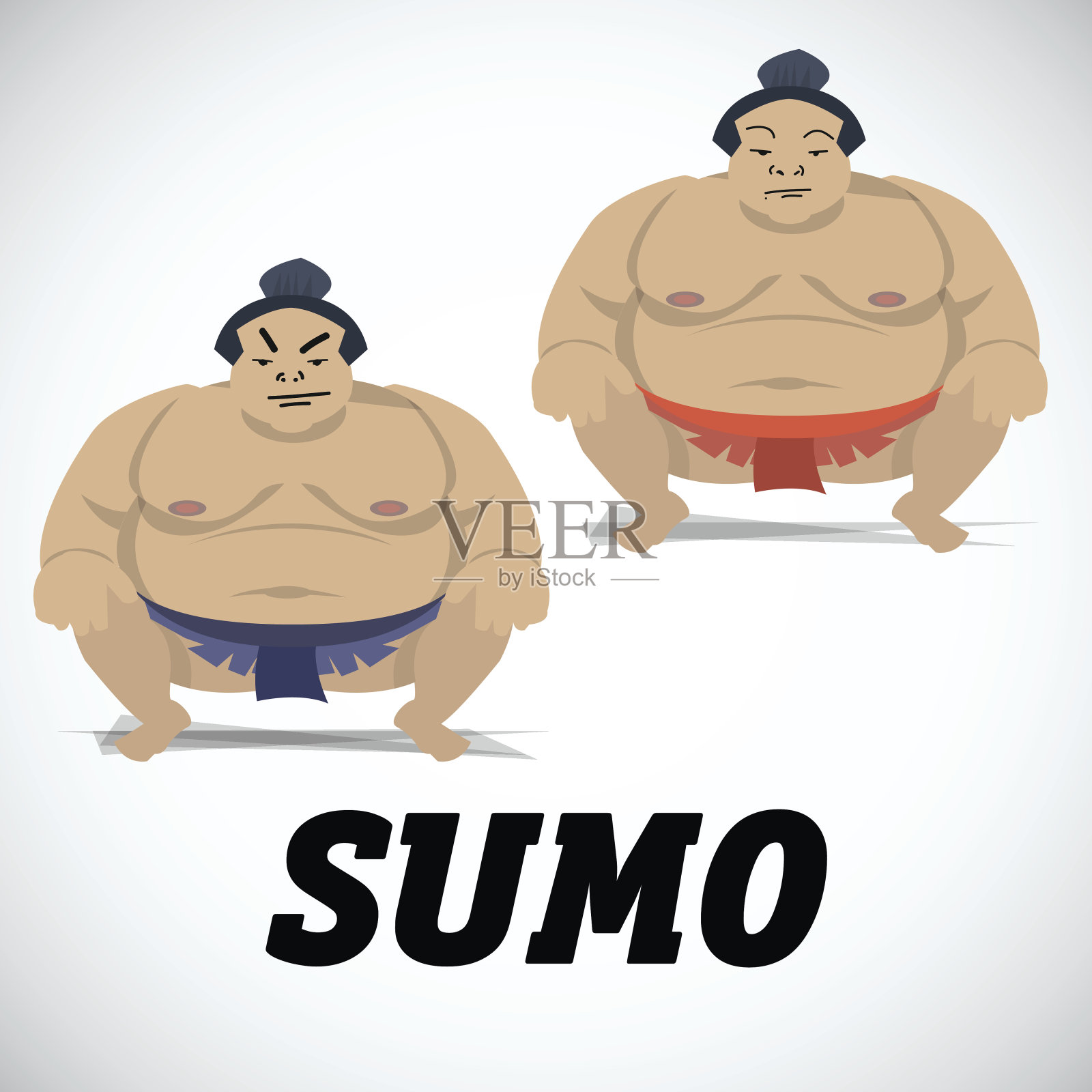 相扑,向量插画图片素材