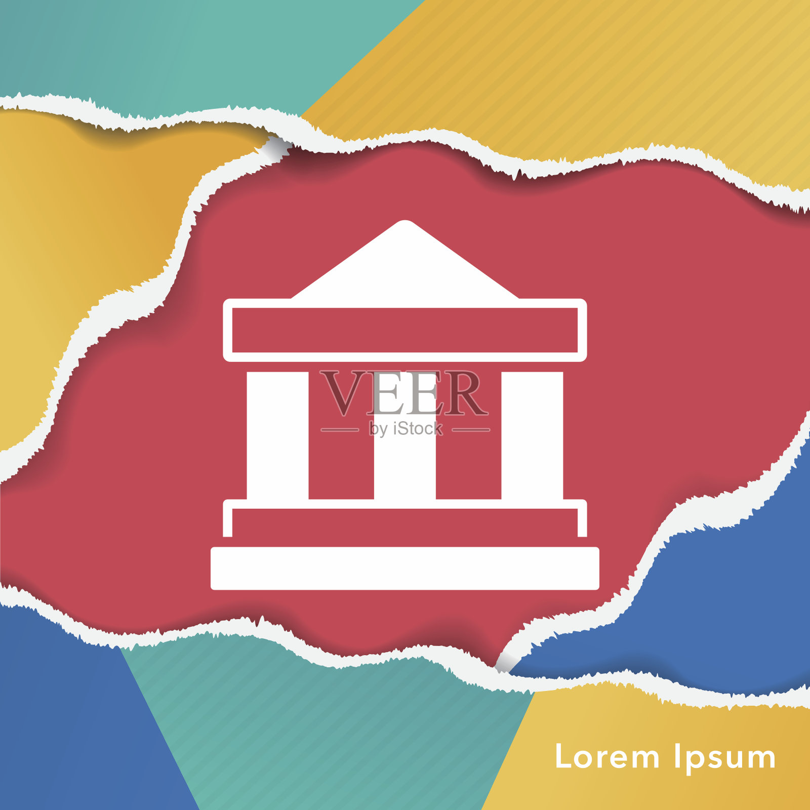 银行图标插画图片素材