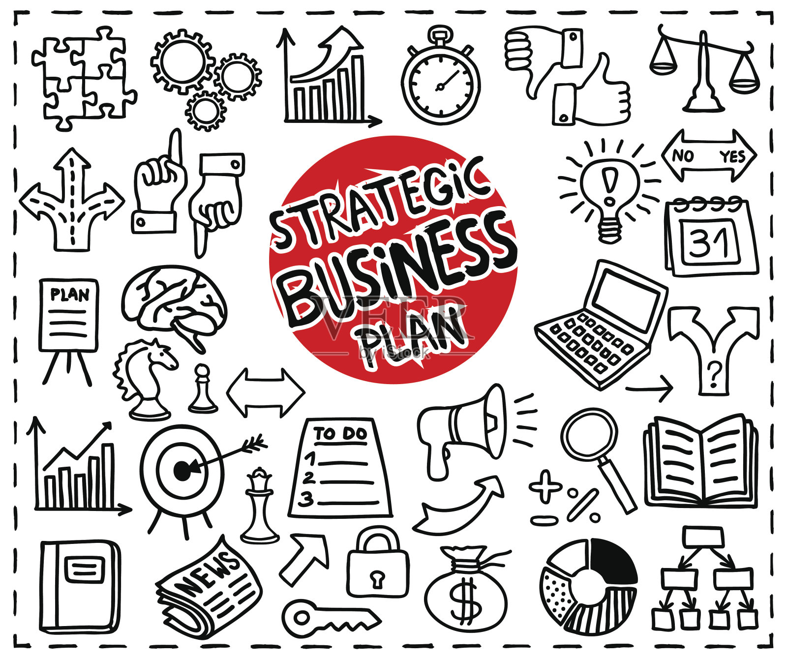 战略业务图标插画图片素材