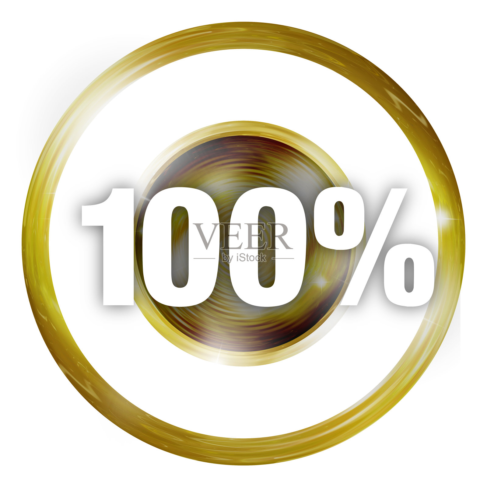 金色豪华优雅圆形图标按钮符号设计元素图片