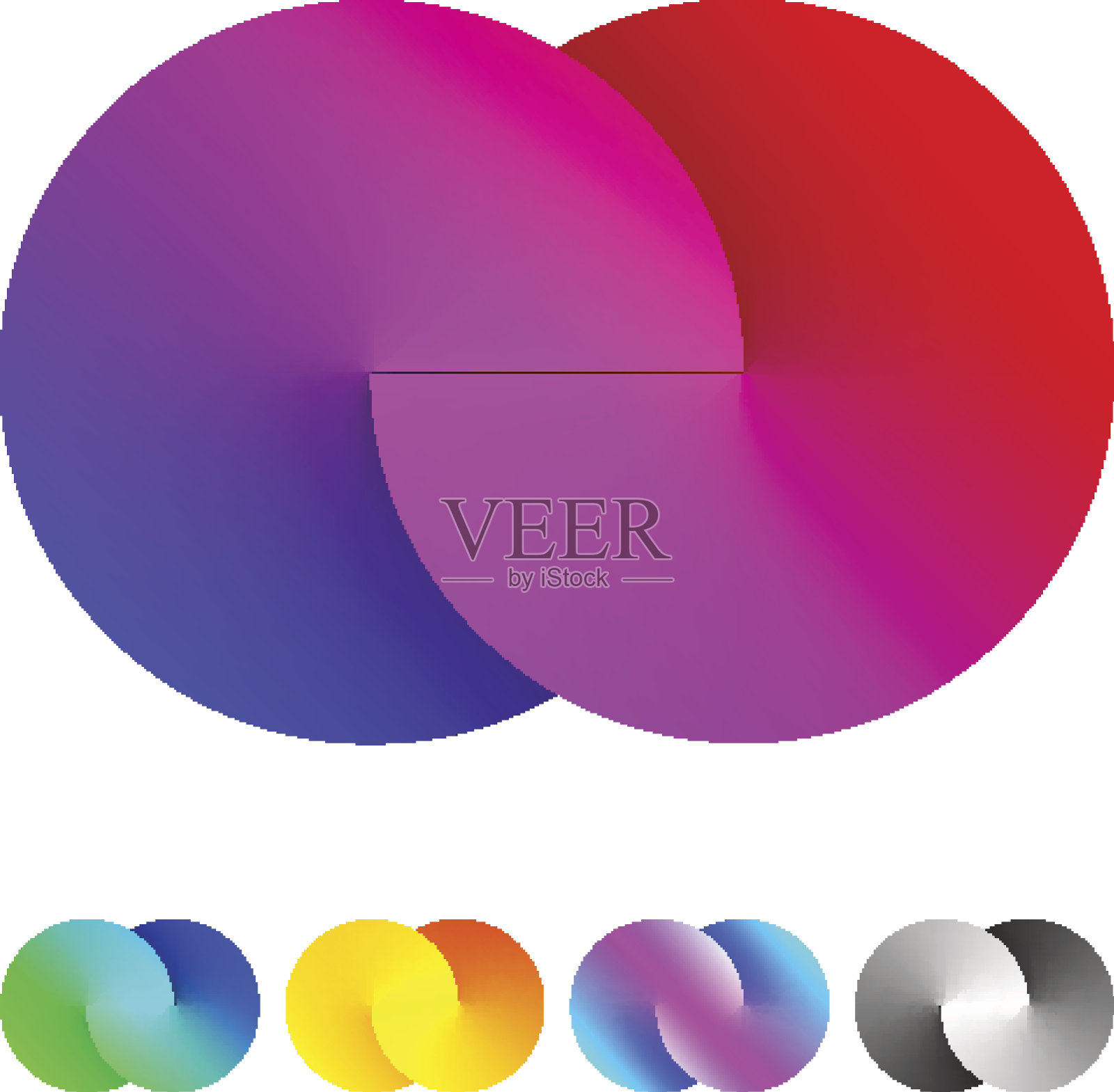 矢量折纸无限圆图标插画图片素材