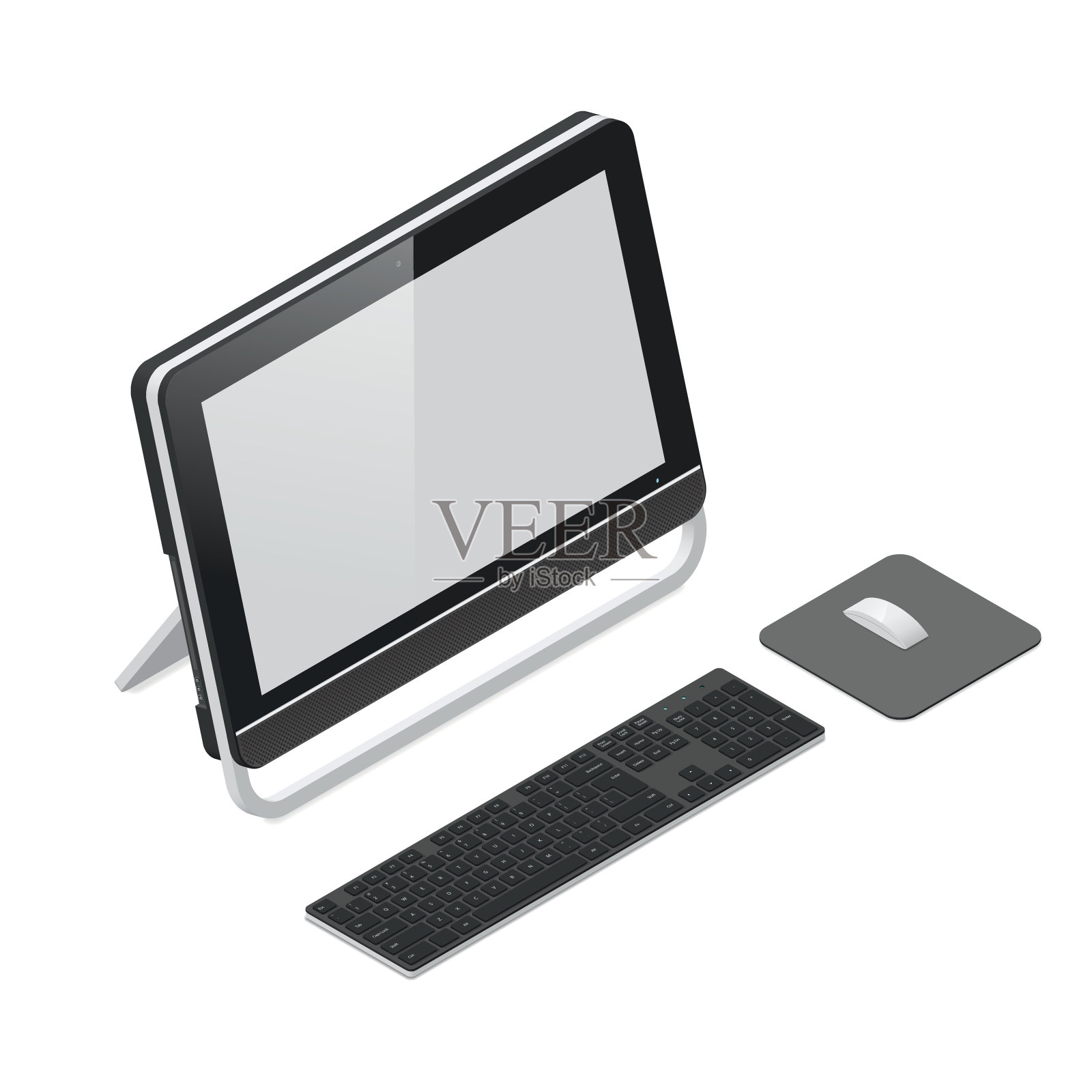 裸骨pc详细的等距图标集设计元素图片