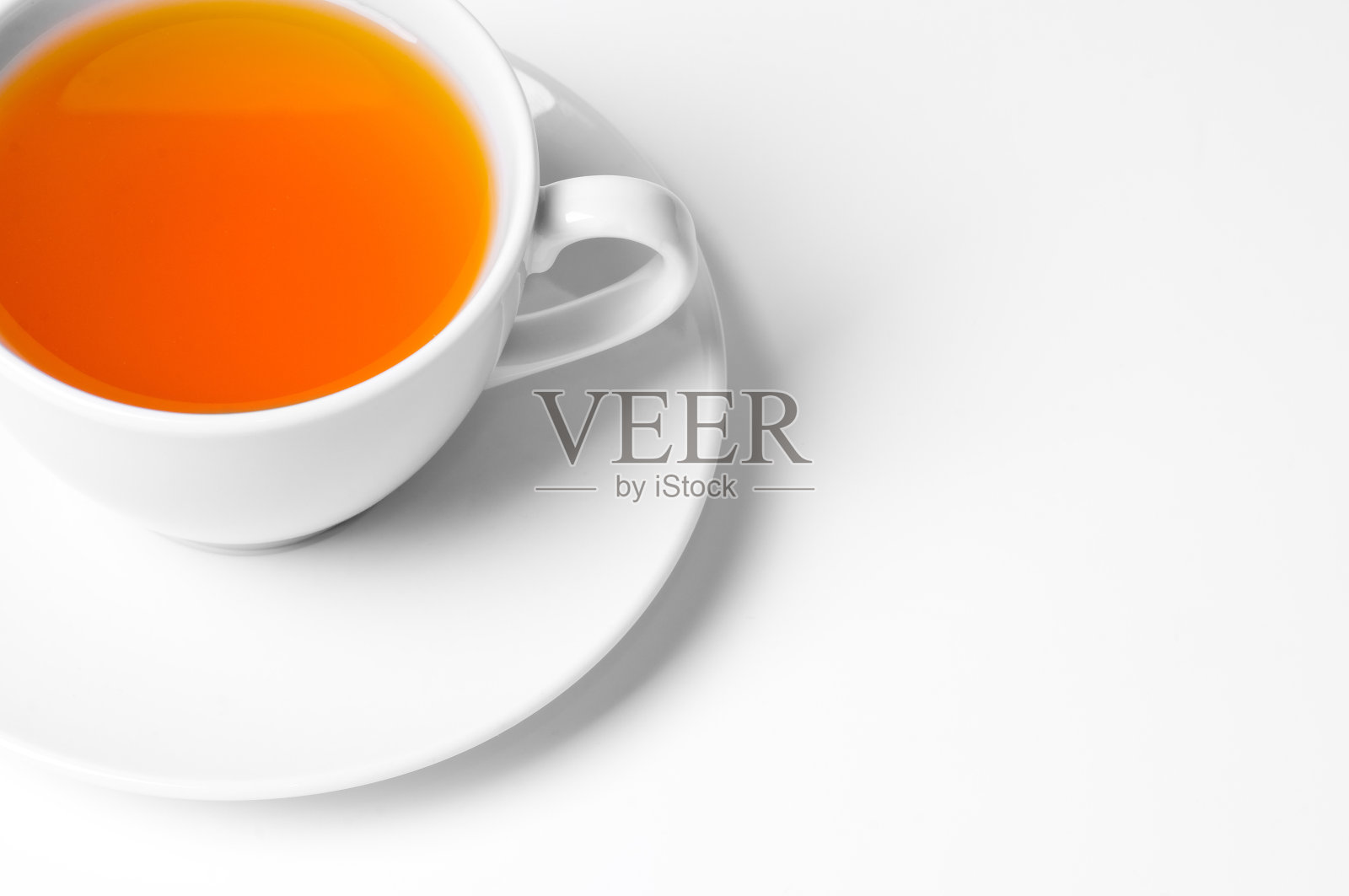 白色杯子，茶孤立在白色背景照片摄影图片
