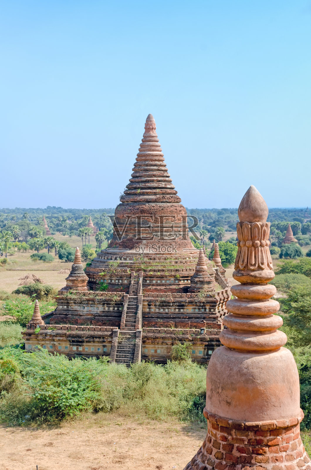 蒲甘古老的佛塔。缅甸照片摄影图片