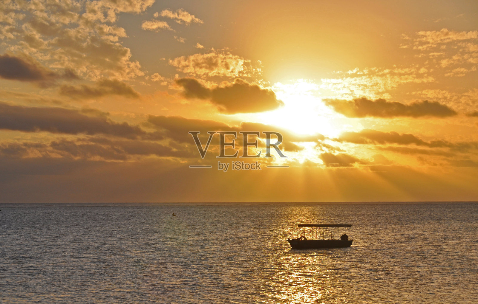 南太平洋日落照片摄影图片